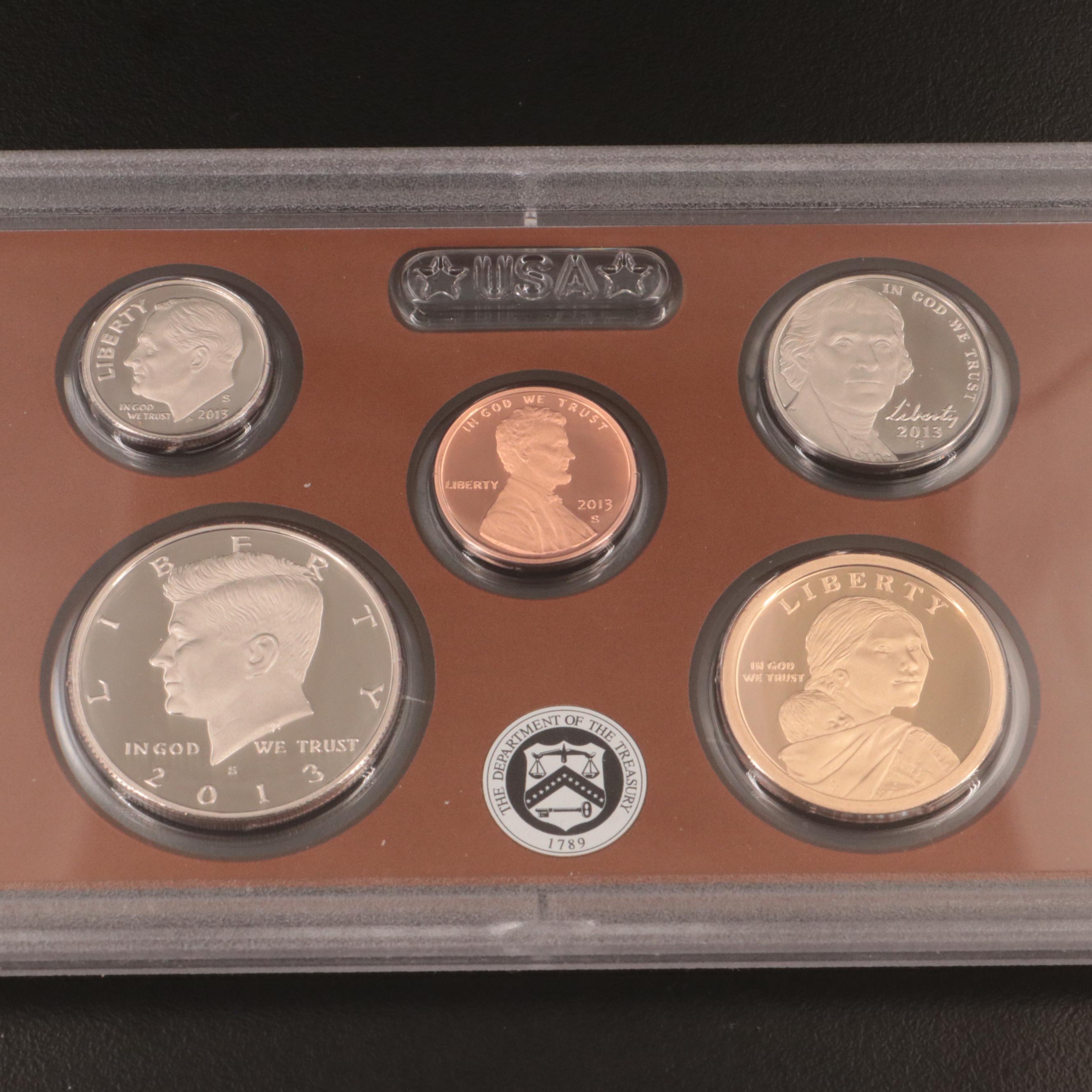 Four U.S. Mint Proof Sets, 2013–2016