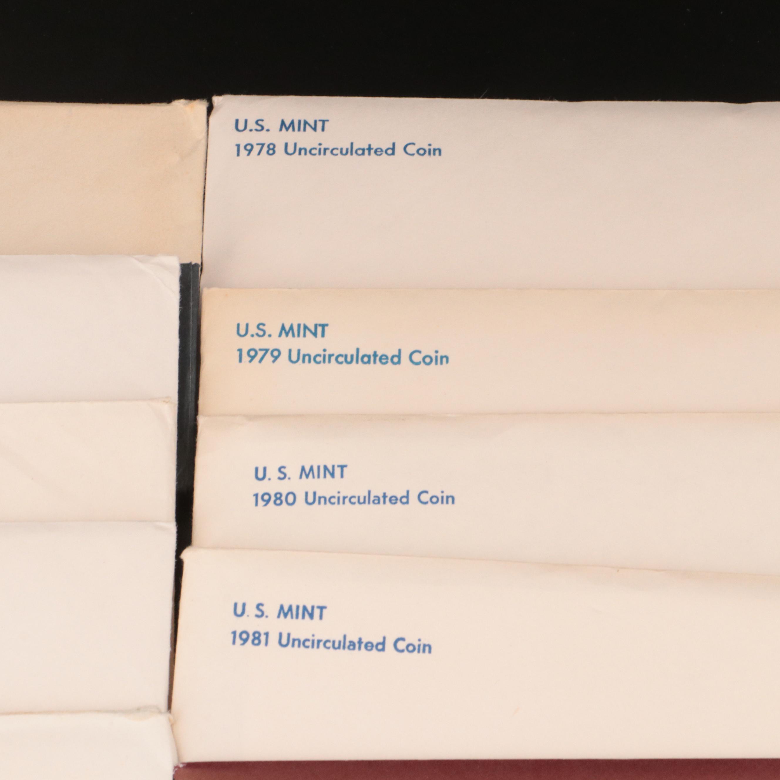 Twenty-Nine U.S. Mint Uncirculated Sets, Dated Between 1965 and 2002