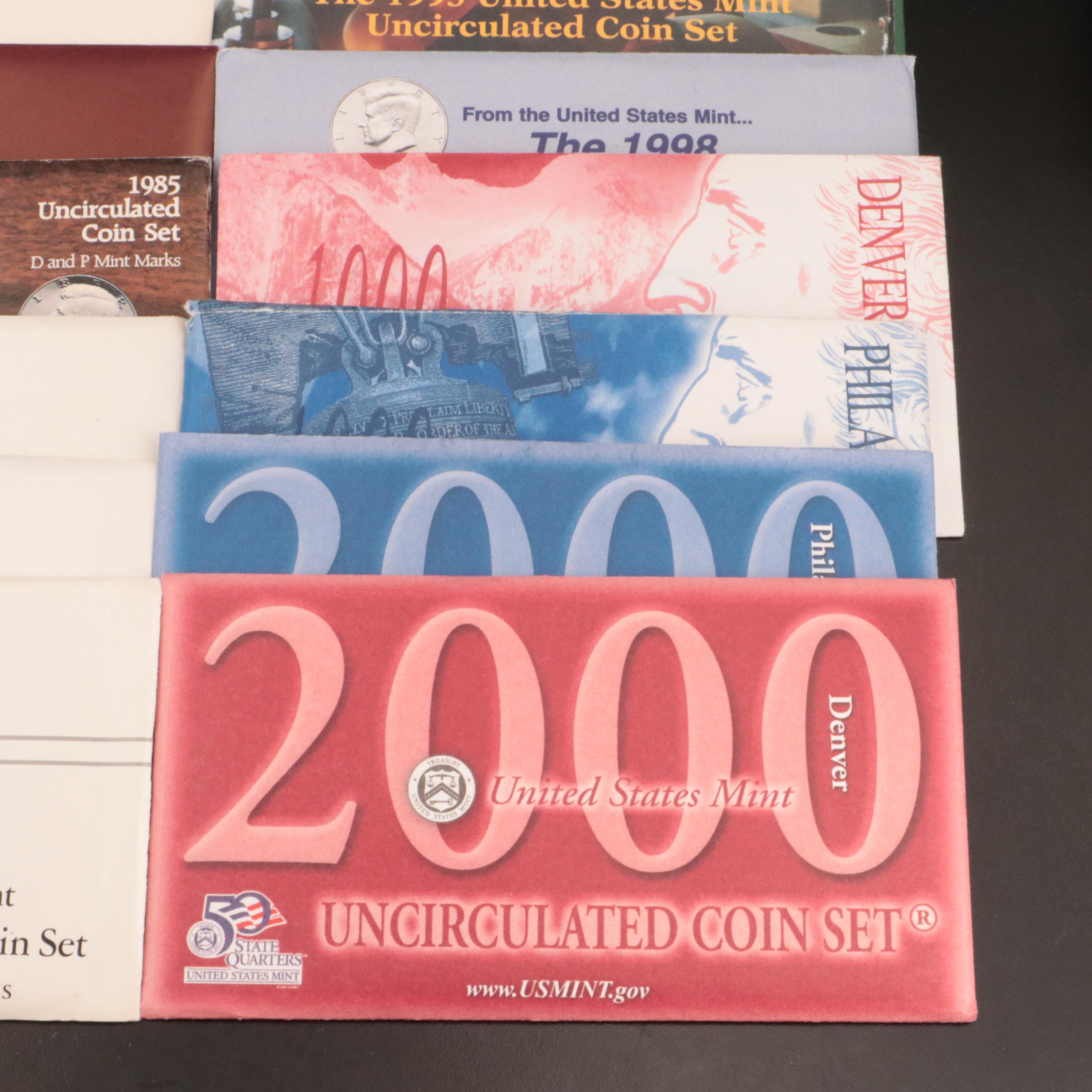 Twenty-Nine U.S. Mint Uncirculated Sets, Dated Between 1965 and 2002