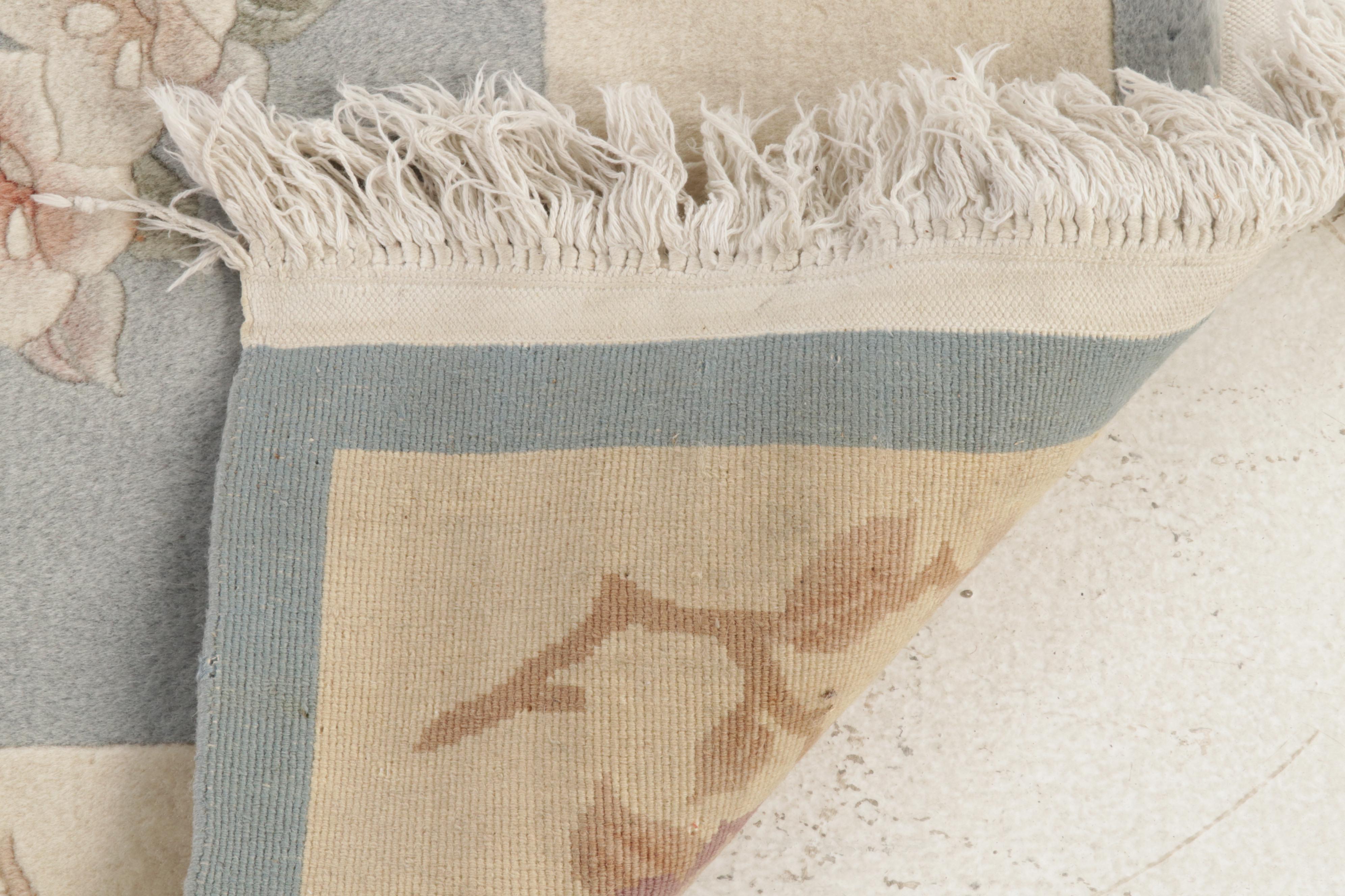 5'1 x 9'8 Hand-Knotted Chinese Carved  Nichols Style Area Rug