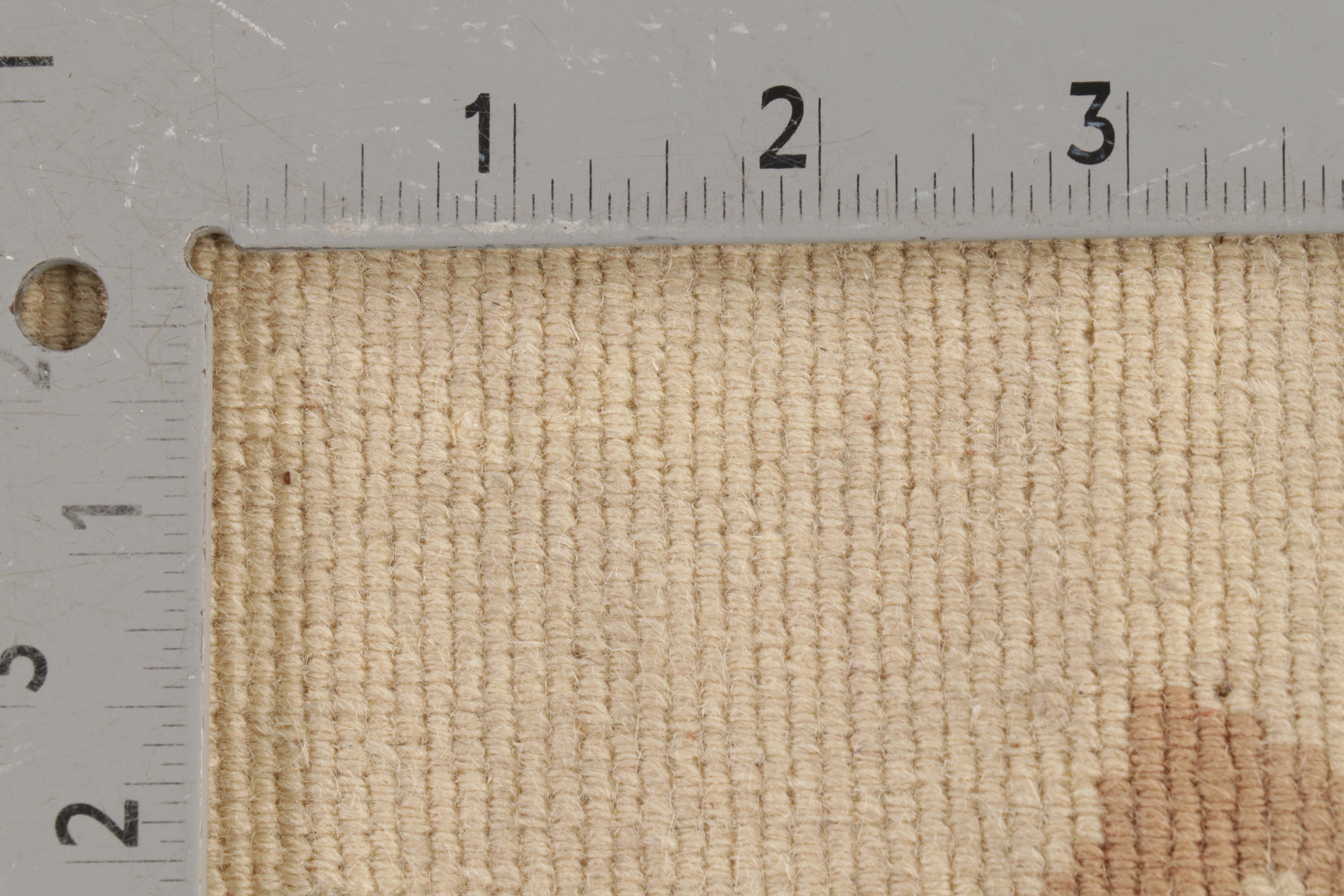 5'1 x 9'8 Hand-Knotted Chinese Carved  Nichols Style Area Rug