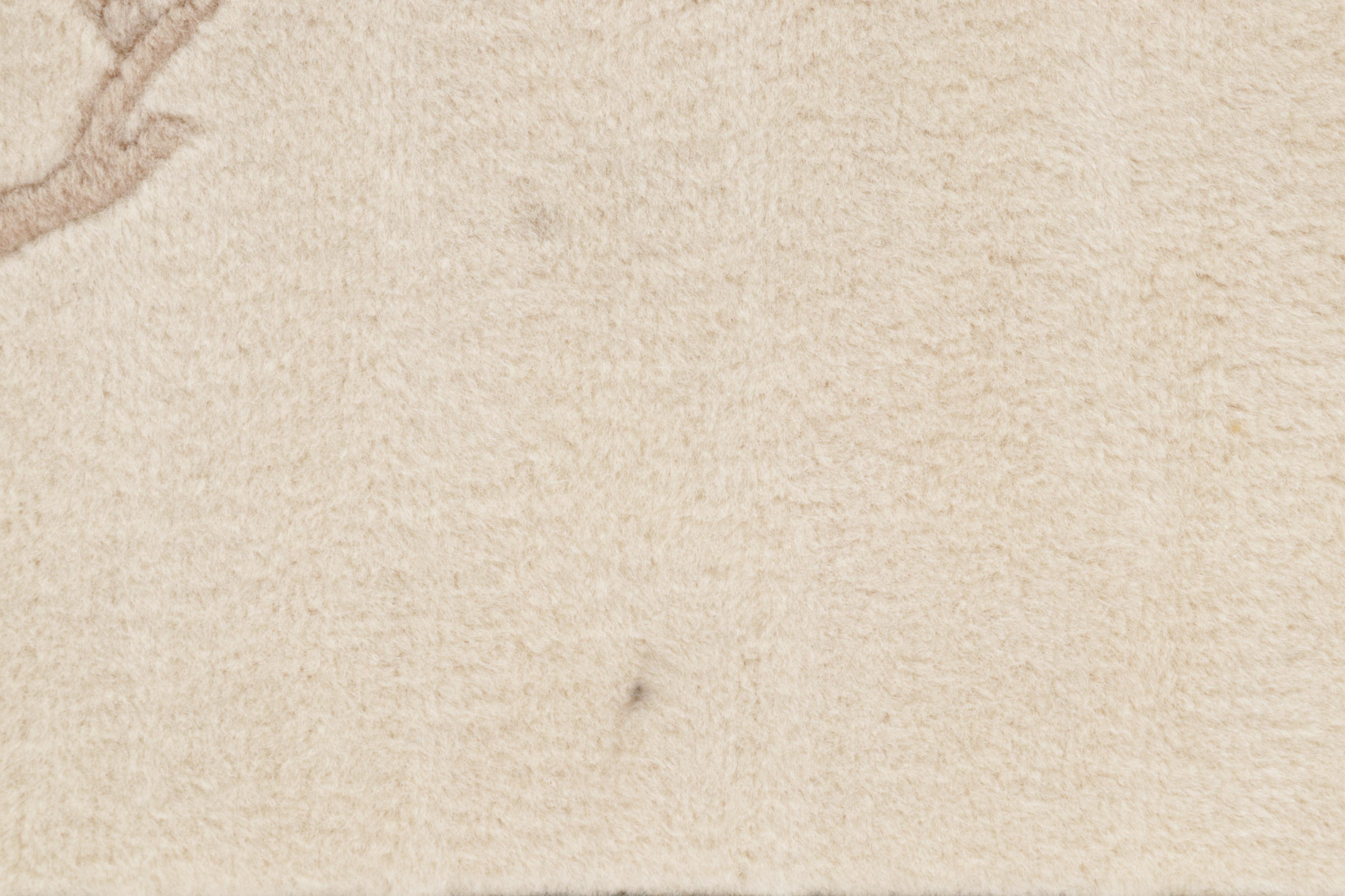 5'1 x 9'8 Hand-Knotted Chinese Carved  Nichols Style Area Rug