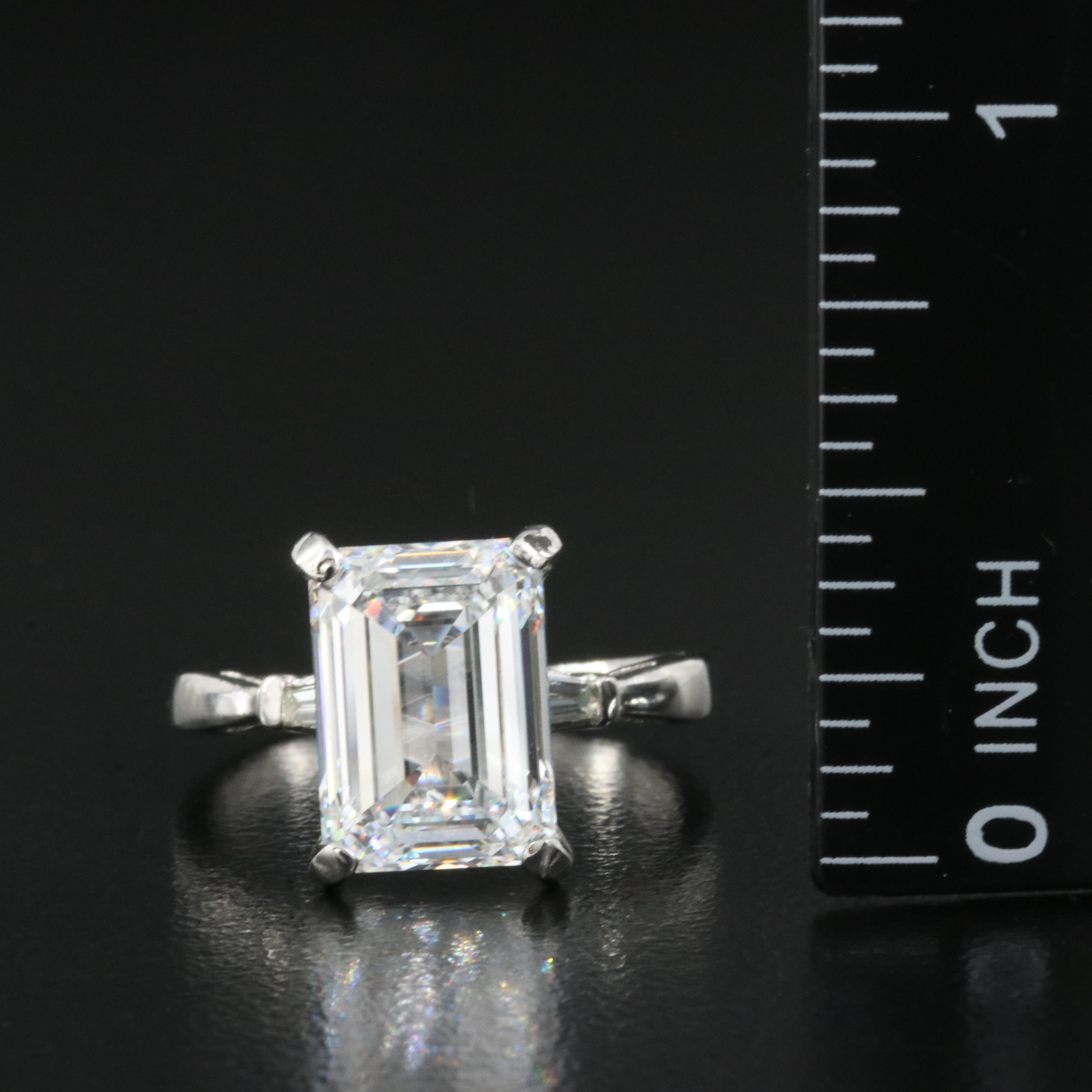 Platinum 5.14 CTW Lab Grown Diamond Ring with IGI Report