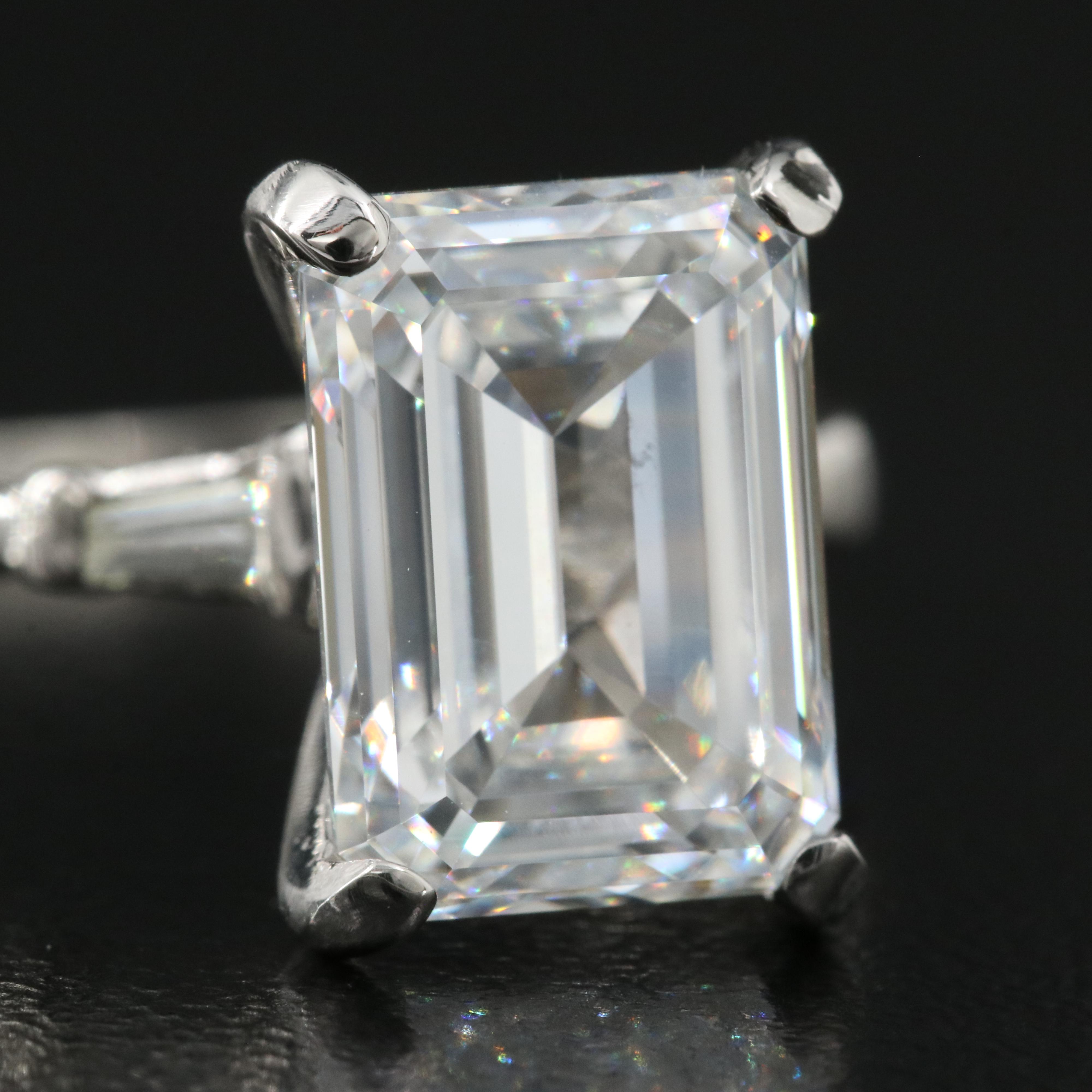 Platinum 5.14 CTW Lab Grown Diamond Ring with IGI Report