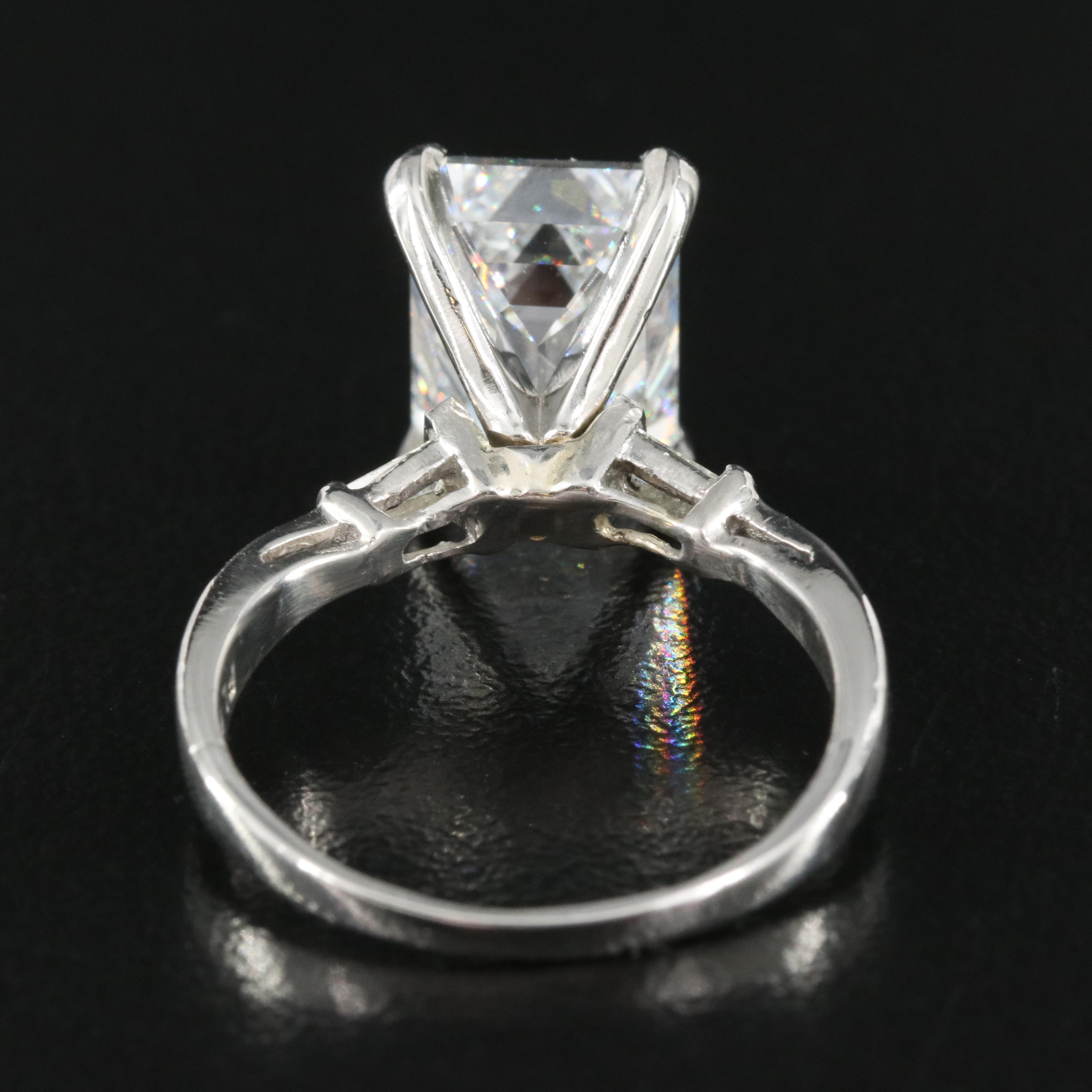 Platinum 5.14 CTW Lab Grown Diamond Ring with IGI Report
