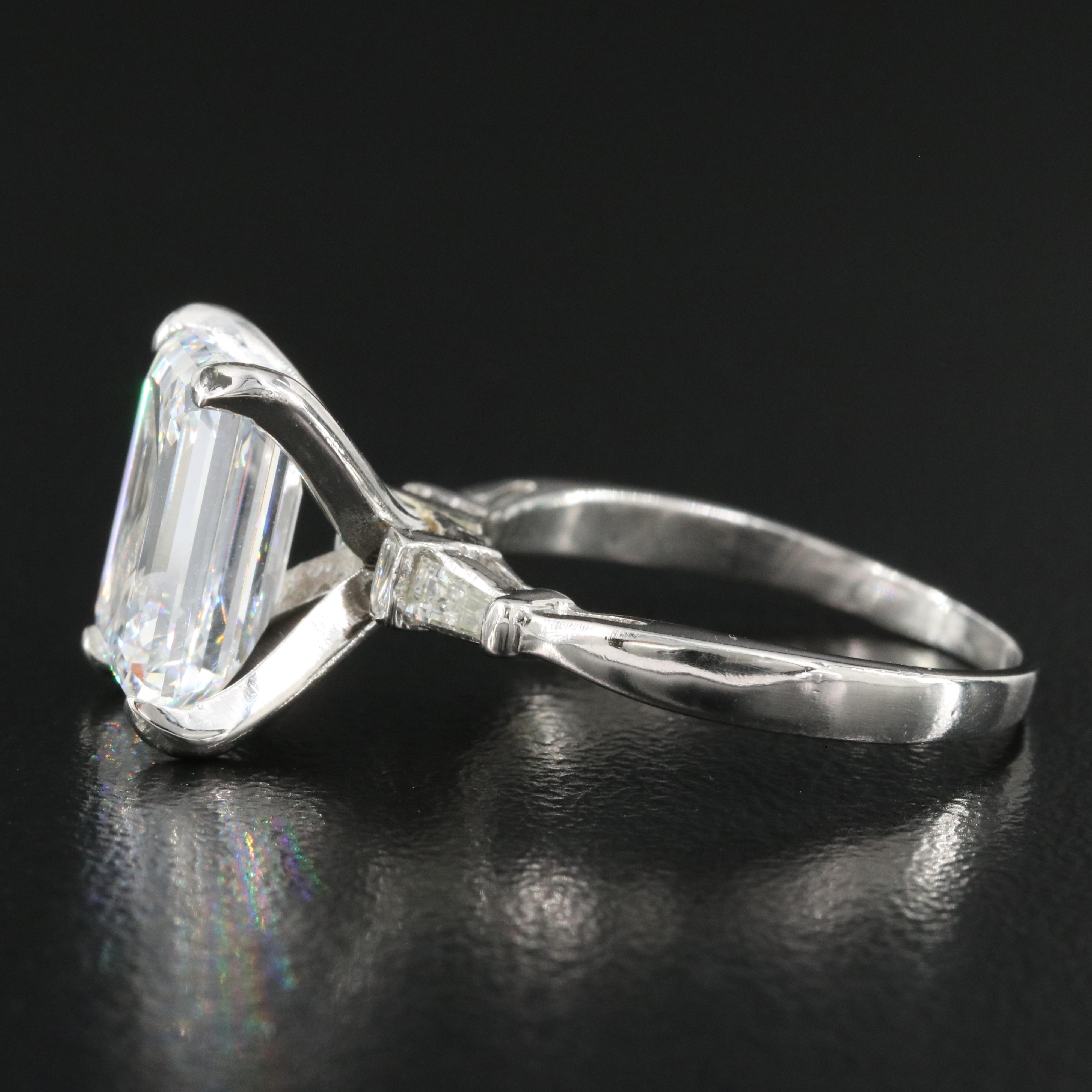 Platinum 5.14 CTW Lab Grown Diamond Ring with IGI Report