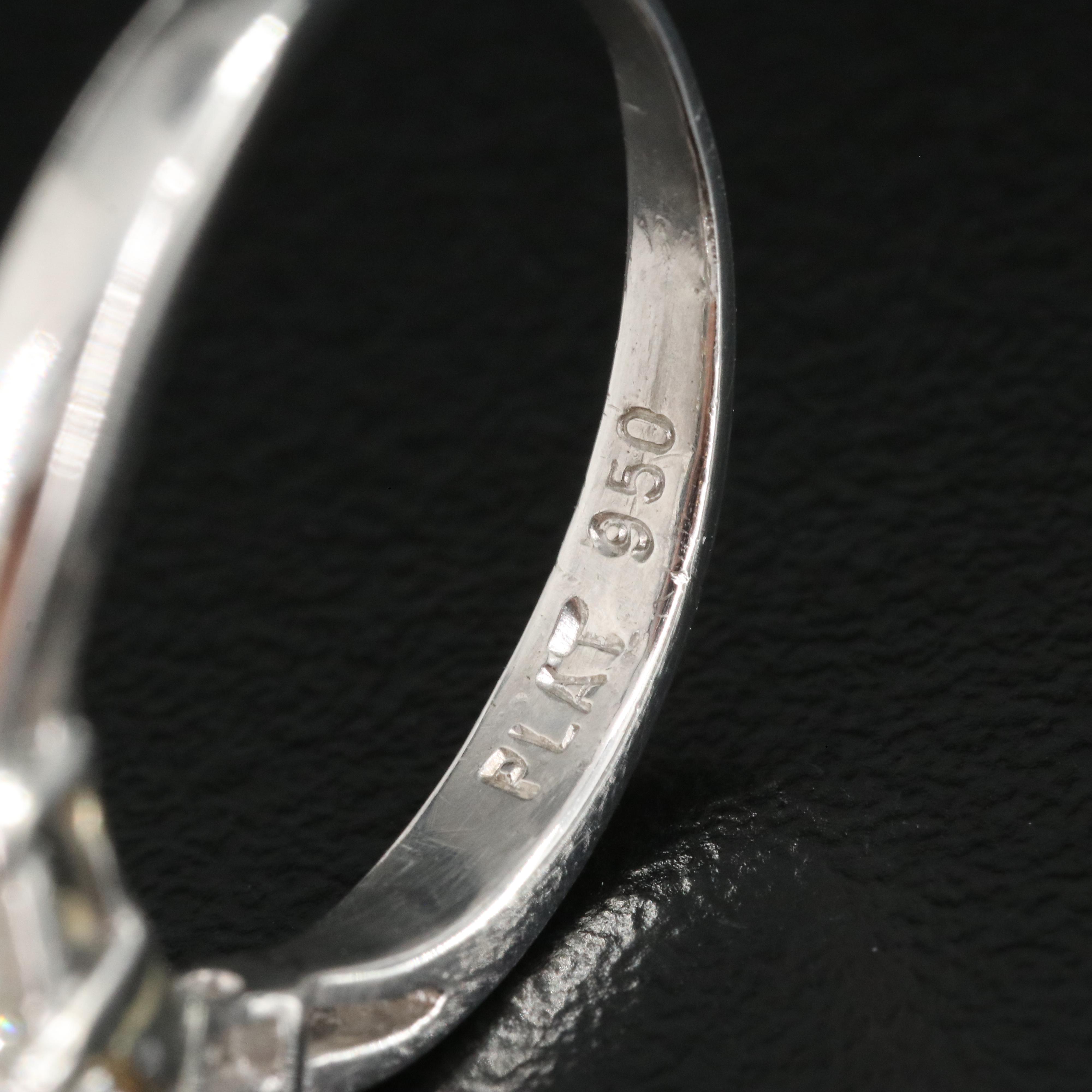 Platinum 5.14 CTW Lab Grown Diamond Ring with IGI Report