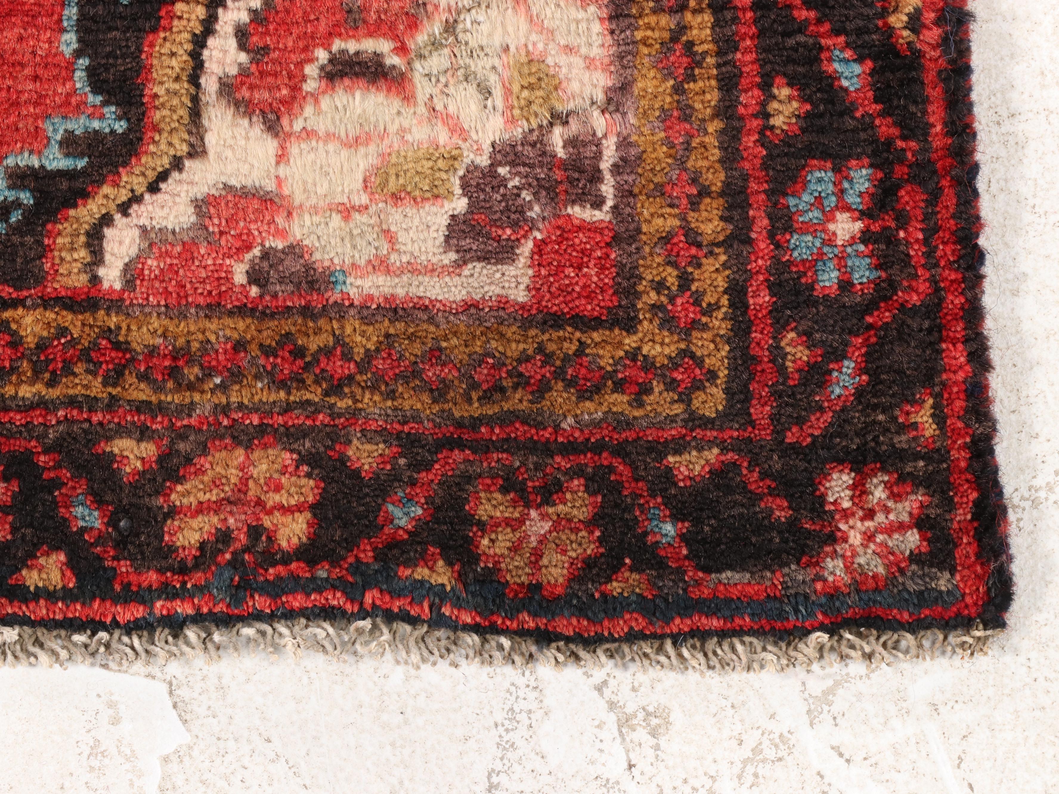 3'1 x 4'8 Hand-Knotted Persian Kurdish Accent Rug