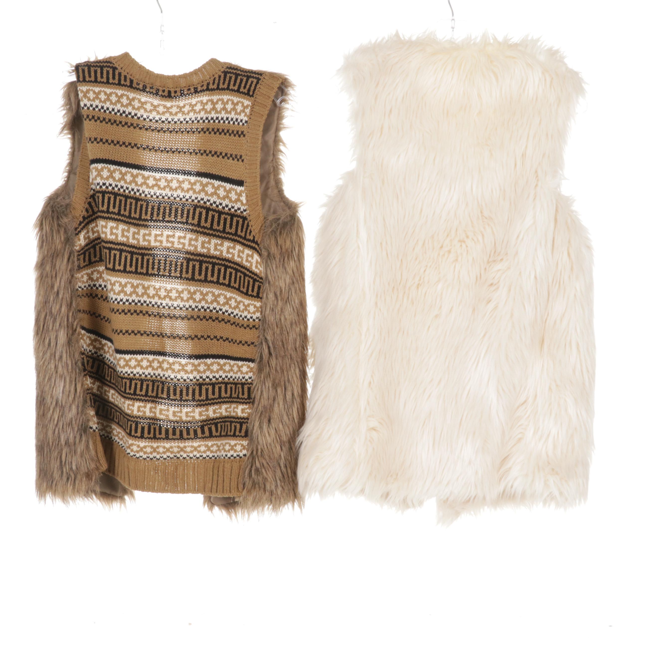 Xhilaration Faux Fur Vests, Belle Fare Rabbit Fur Scarf, and More