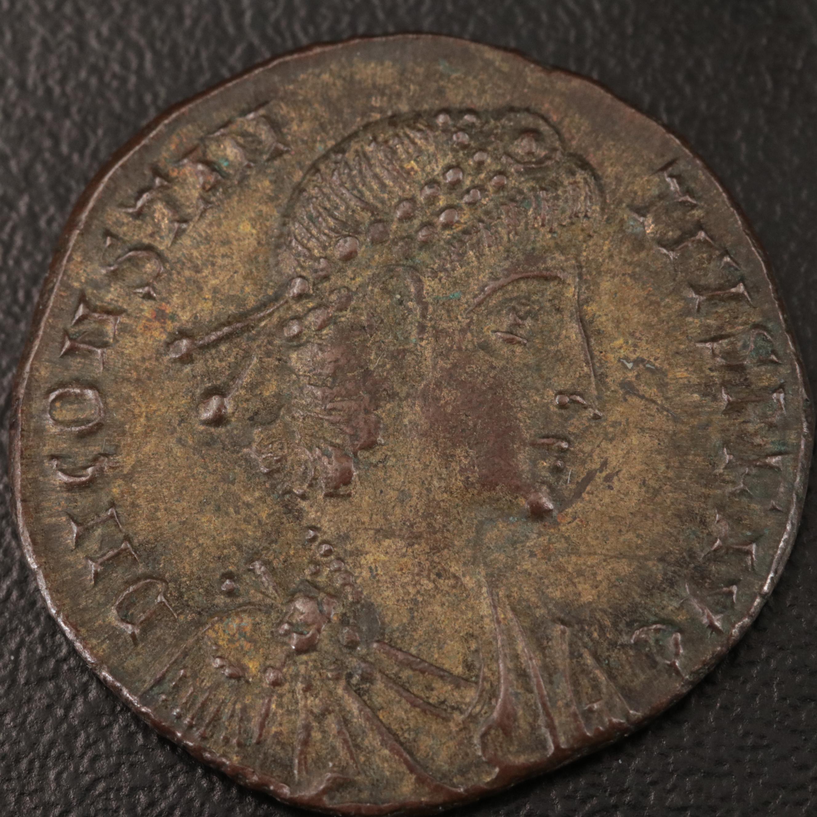 Ancient Roman Imperial Follis of Constantius II, ca. 340 AD