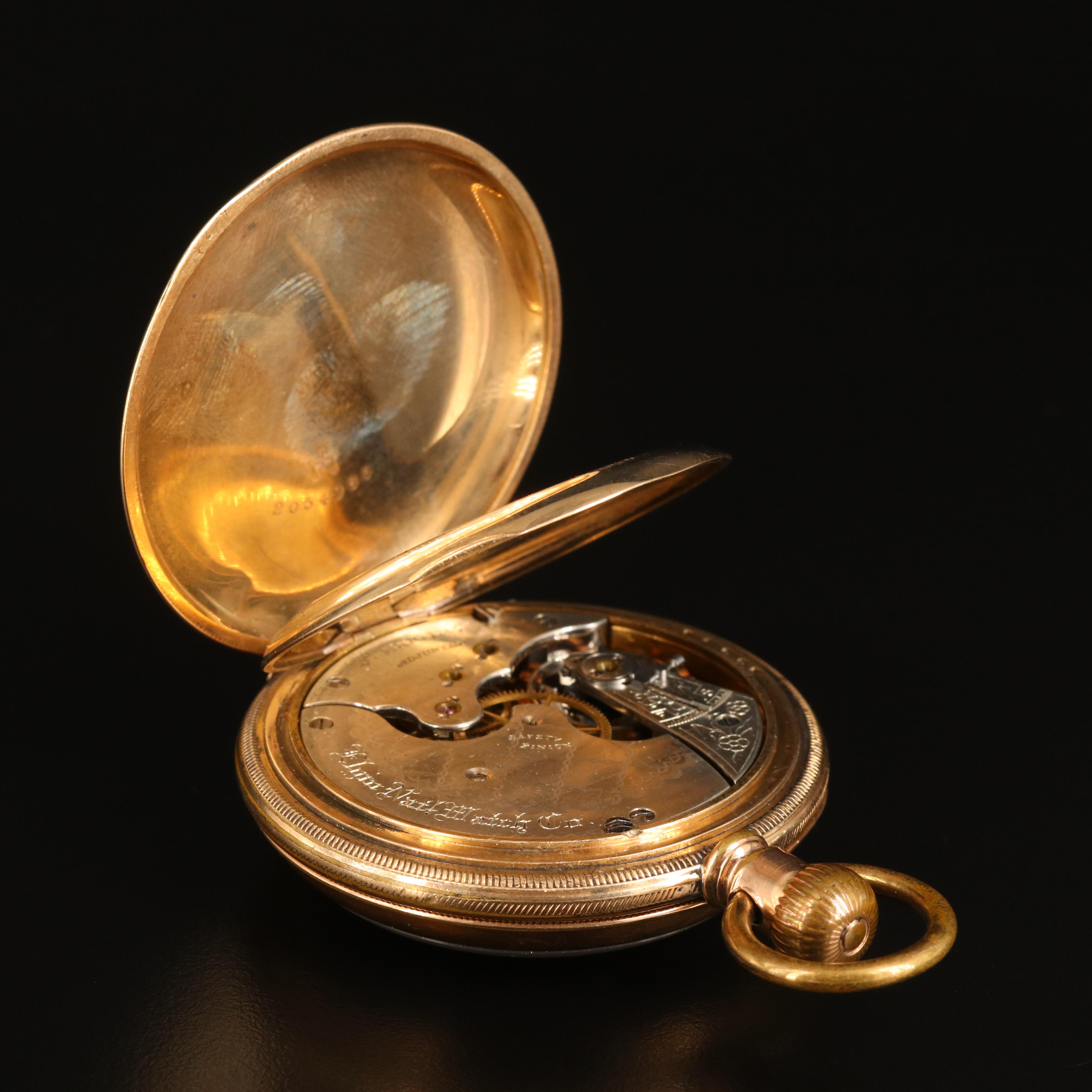 Antique Elgin Open Face Gold-Filled Pocket Watch