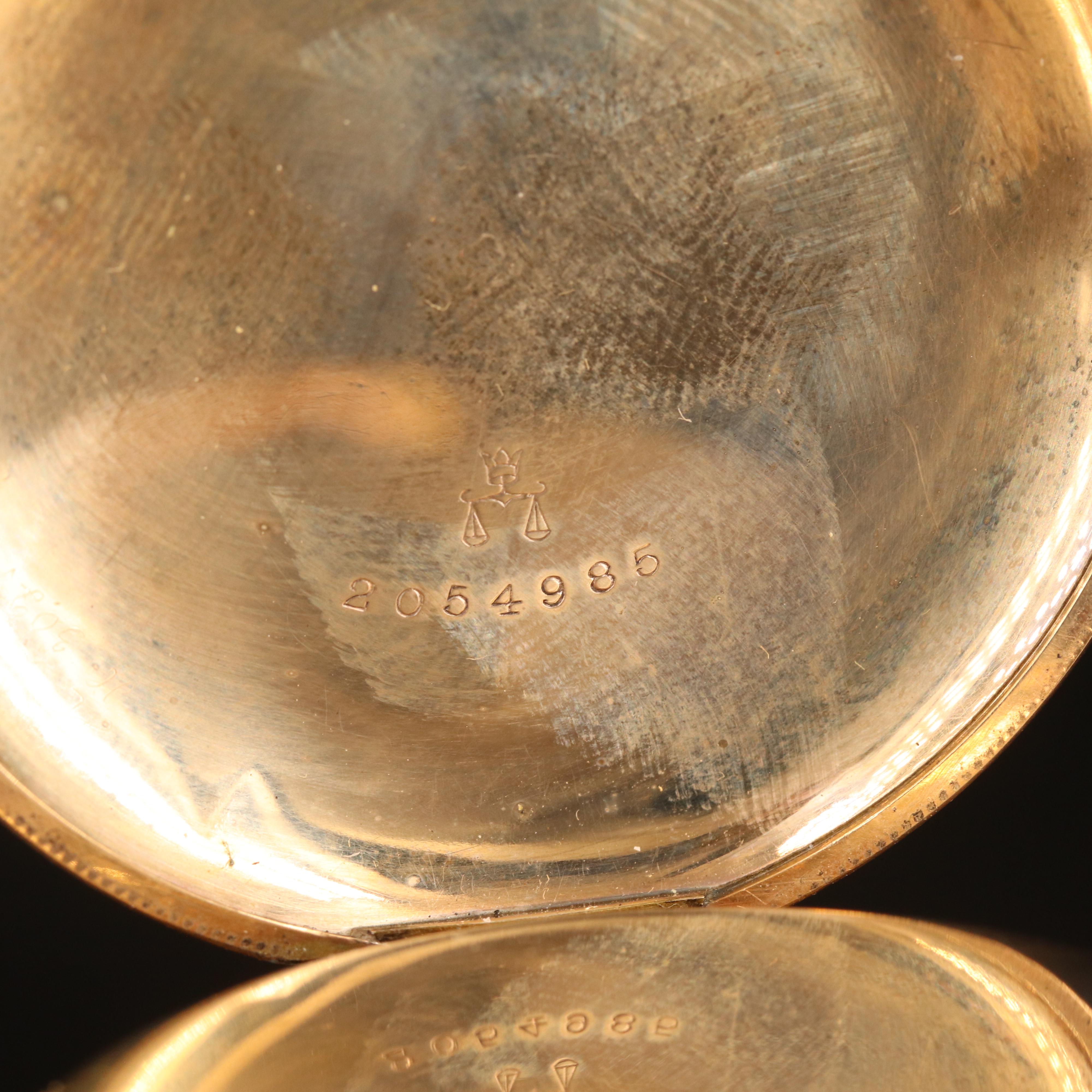 Antique Elgin Open Face Gold-Filled Pocket Watch