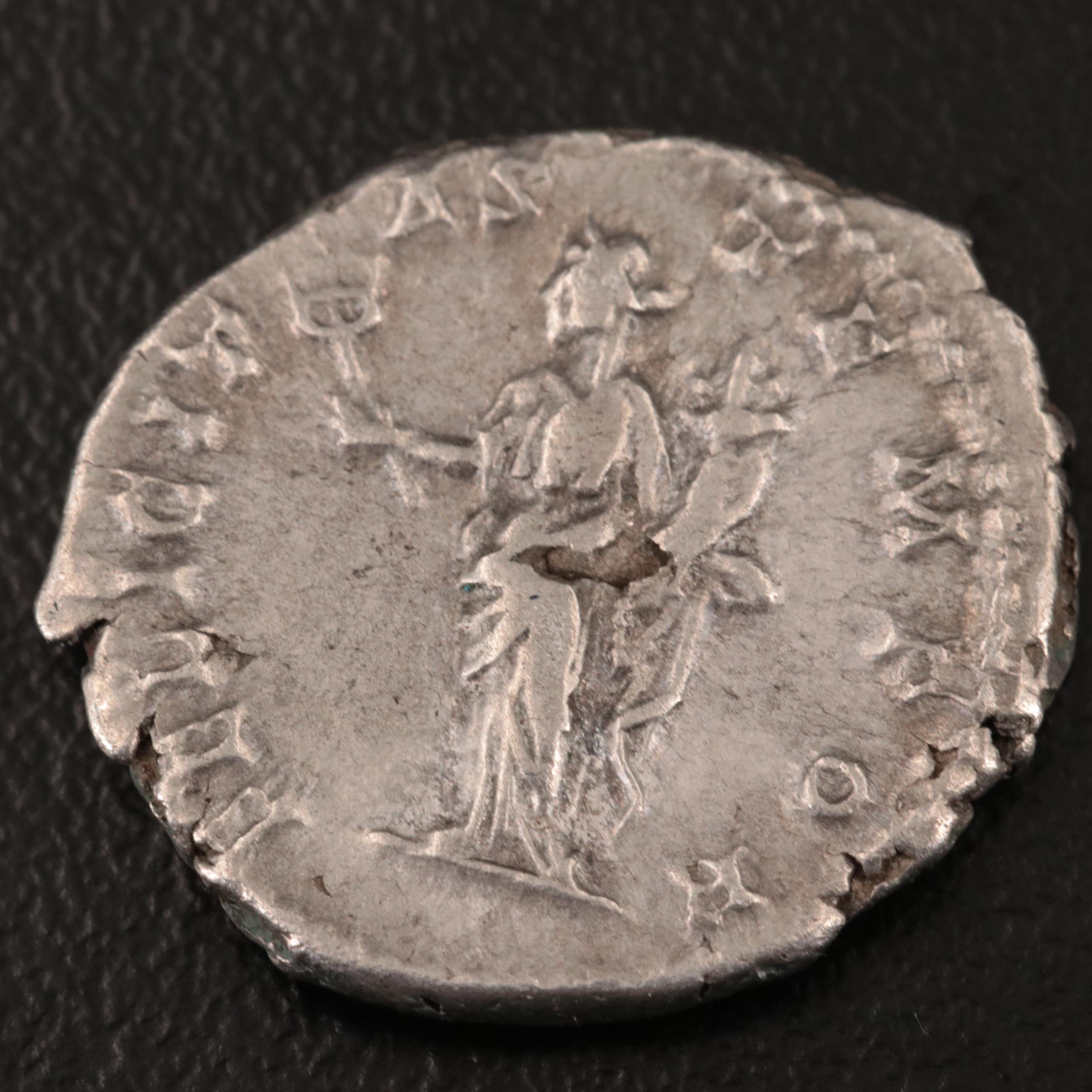 Ancient Roman Imperial AR Denarius of Geta, ca. 209 AD
