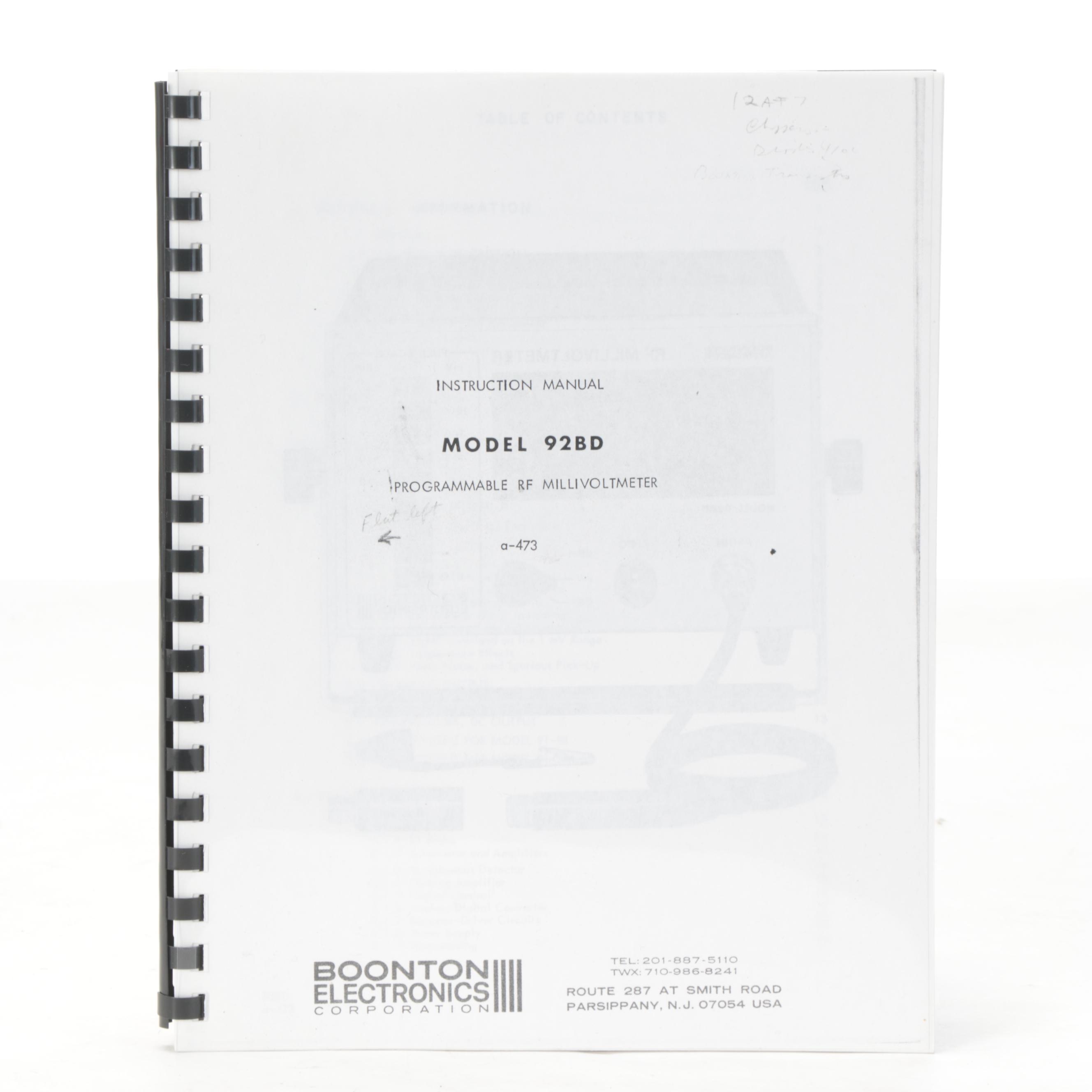 Boonton Electronics Microwattmeter and RF Millivoltmeter