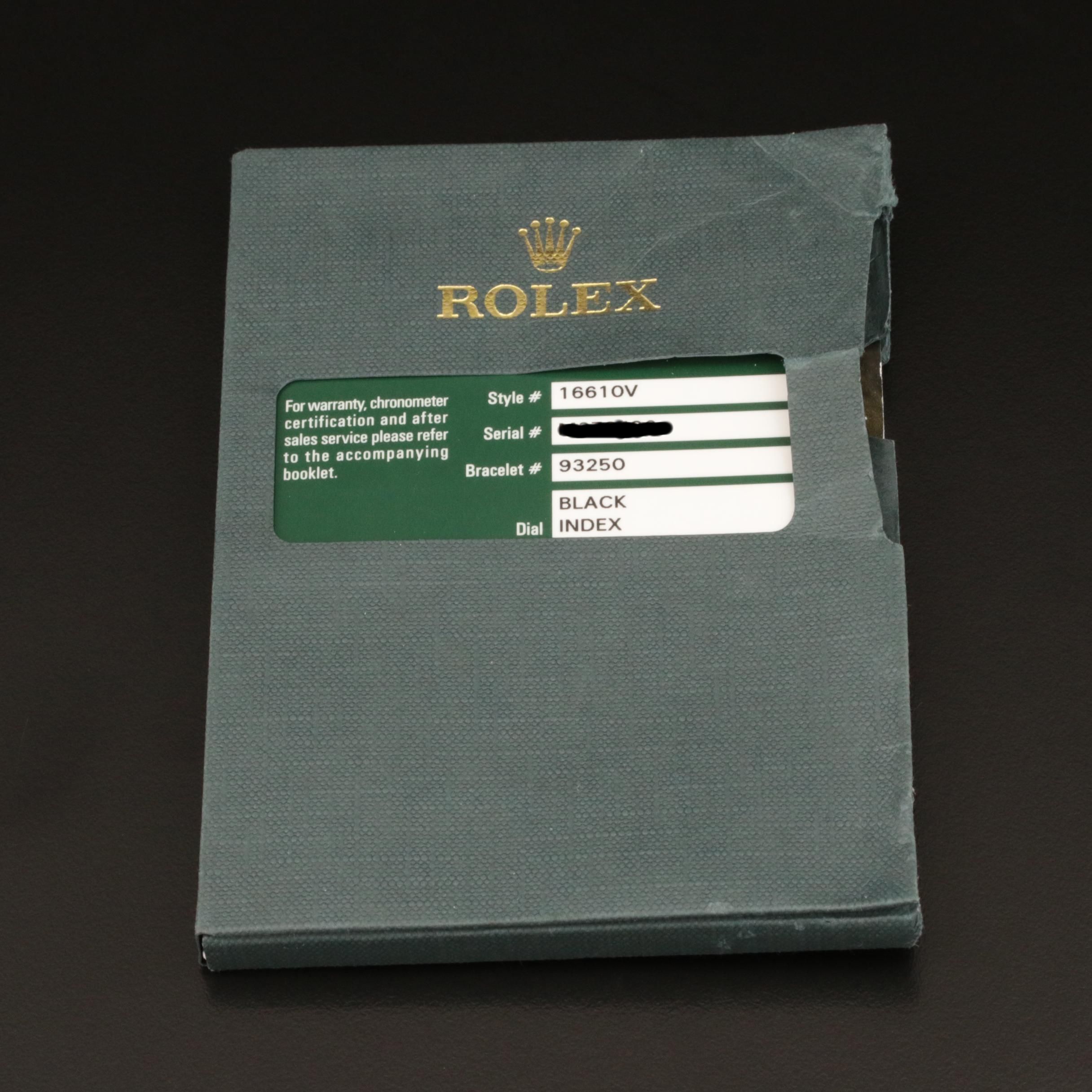 2007-2008 Rolex Submariner Green Bezel Watch "Kermit"