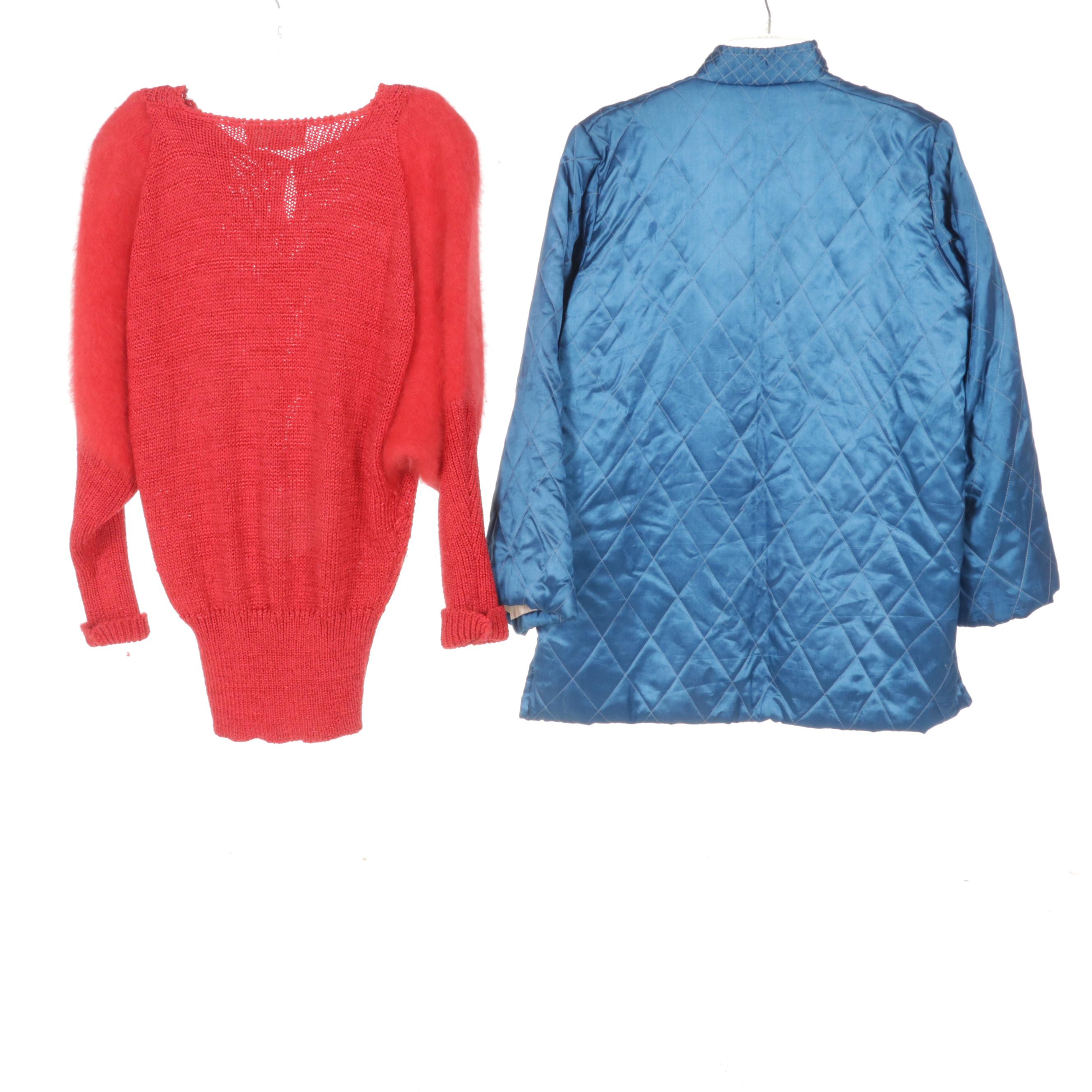 Bob Mackie Pearl Embellished Sweater With Other Knit Sweaters and Evening Wear