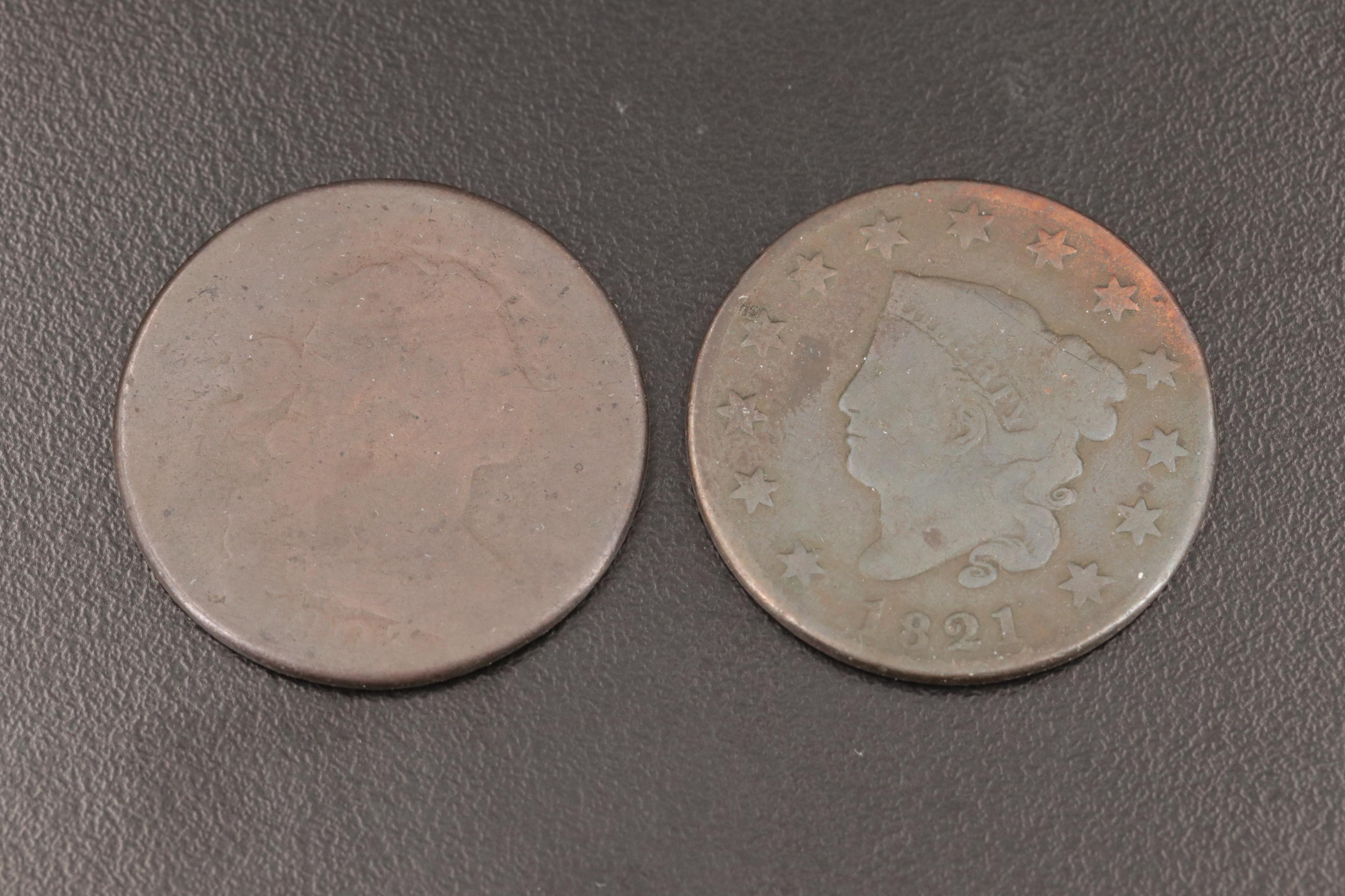 Four U.S. Large Cents