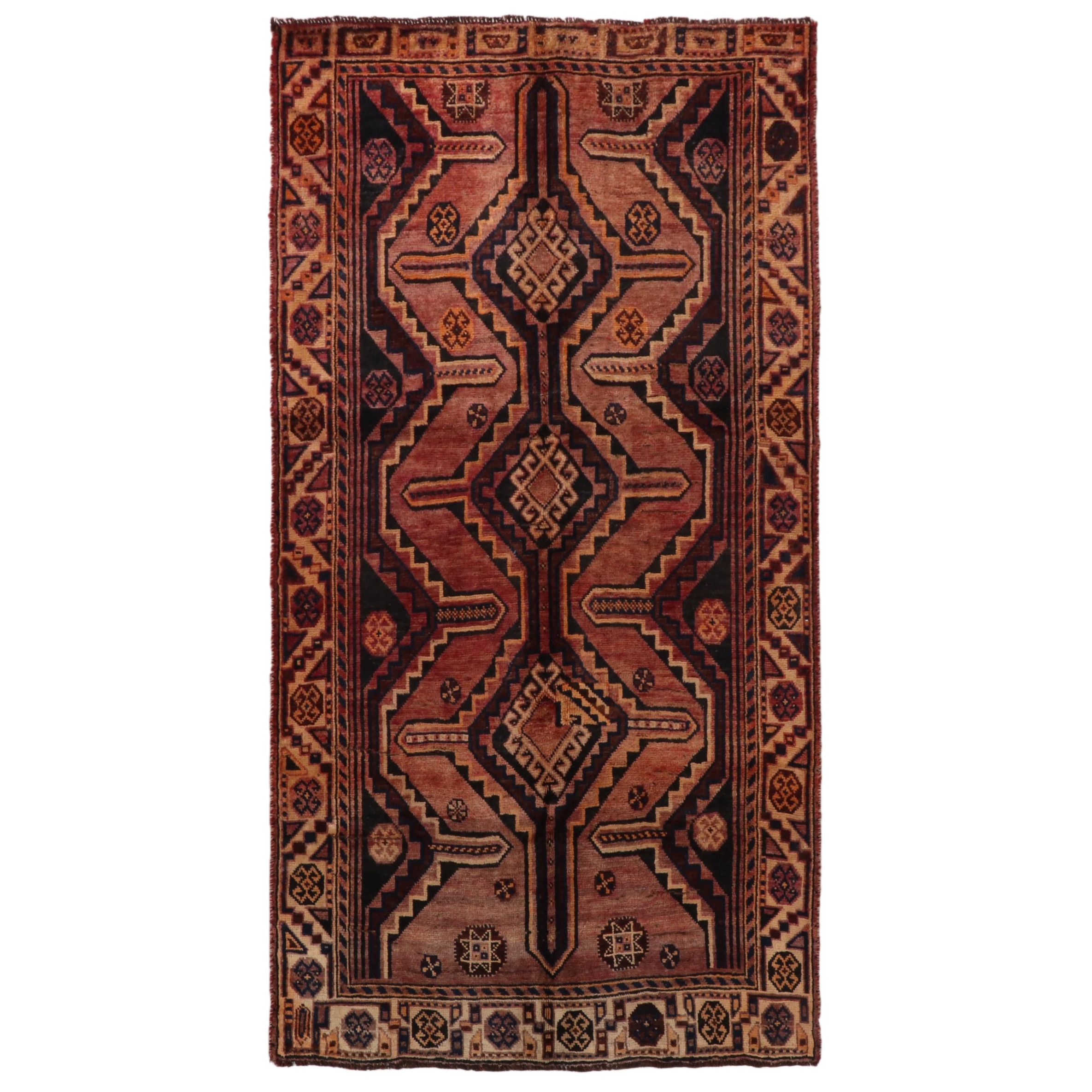3'11 x 7'4 Hand-Knotted Persian Shiraz Area Rug