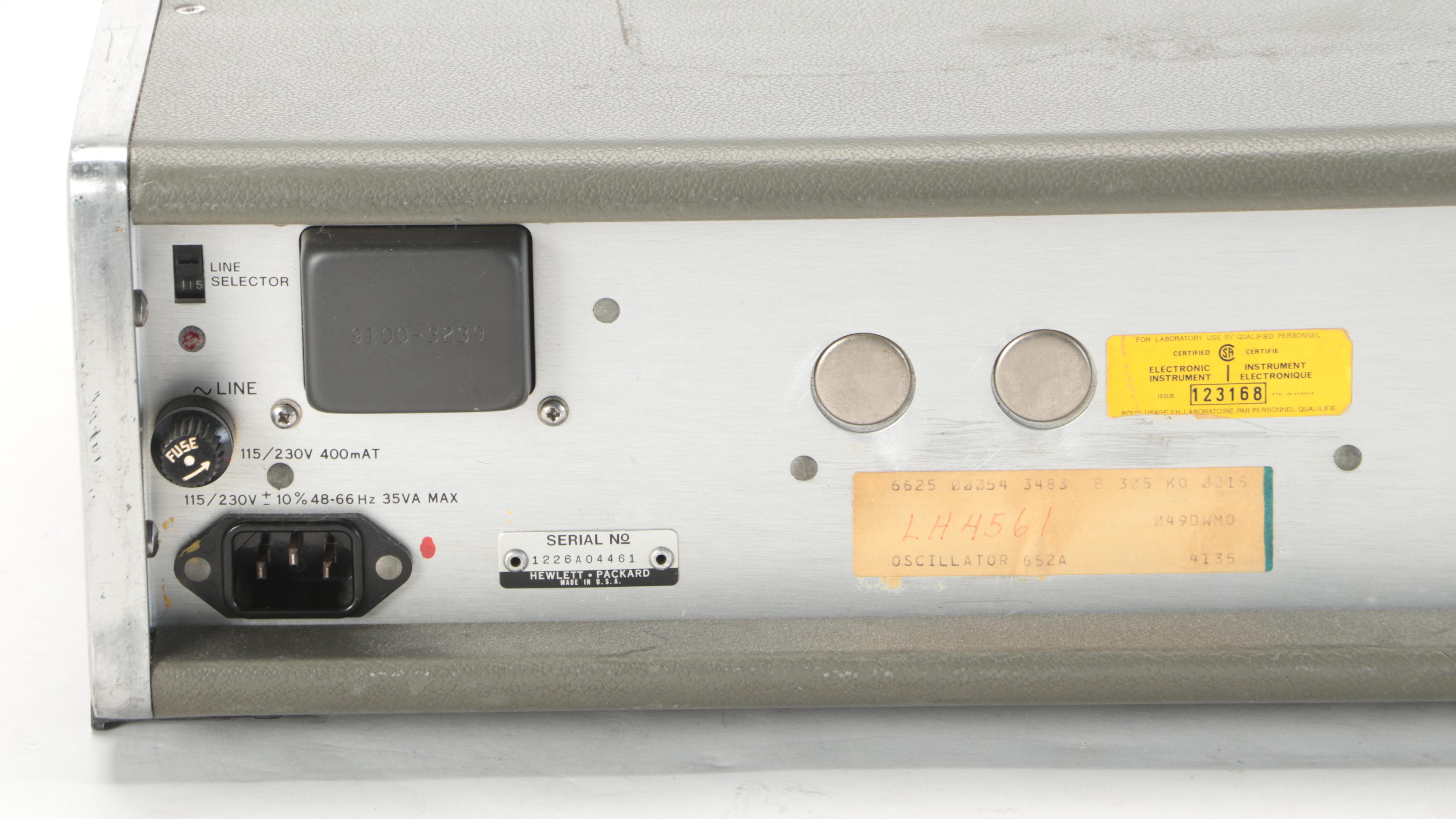 Hewlett-Packard Test Oscillator and Leader Millivoltmeter