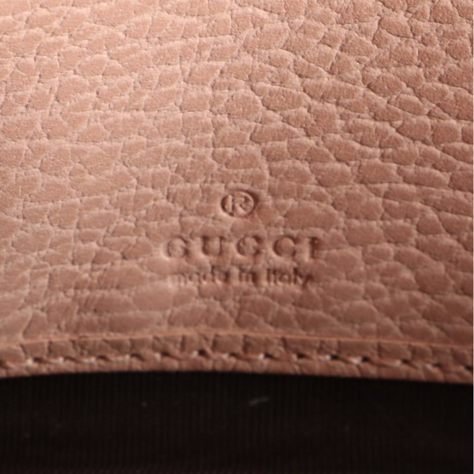 Gucci Butterfly Farfalla Zip Around Wallet in Leather