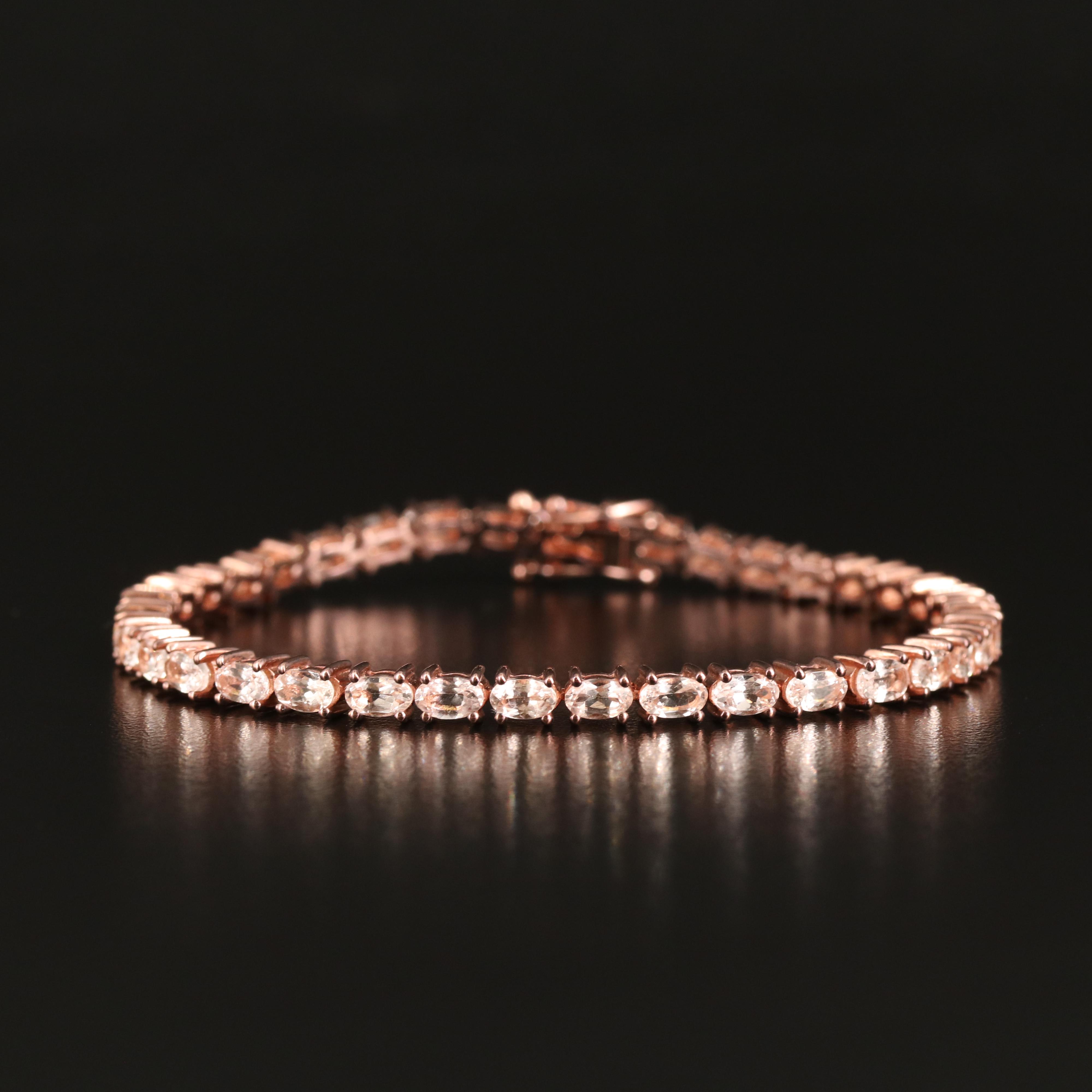 Sterling Morganite Bracelet