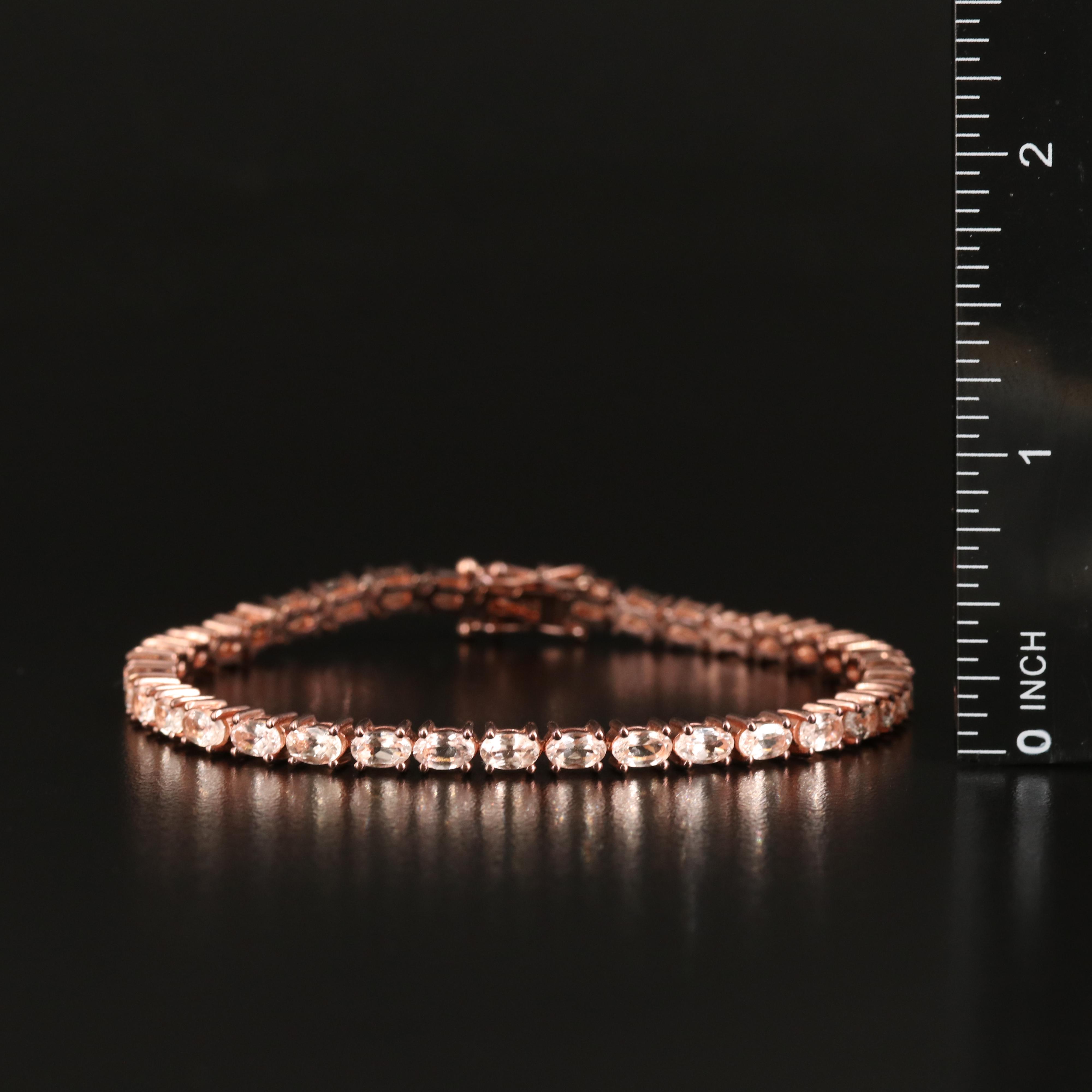 Sterling Morganite Bracelet