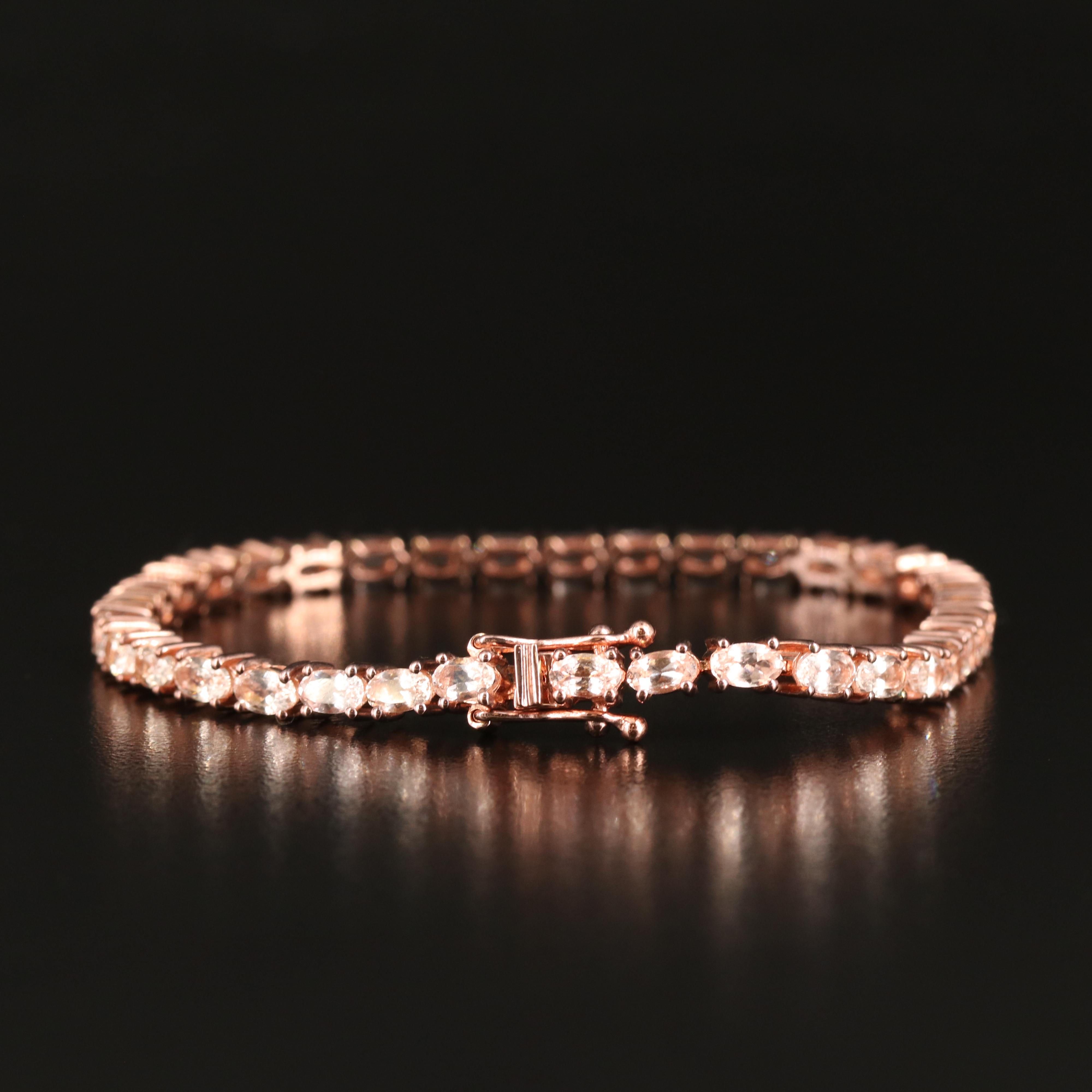 Sterling Morganite Bracelet
