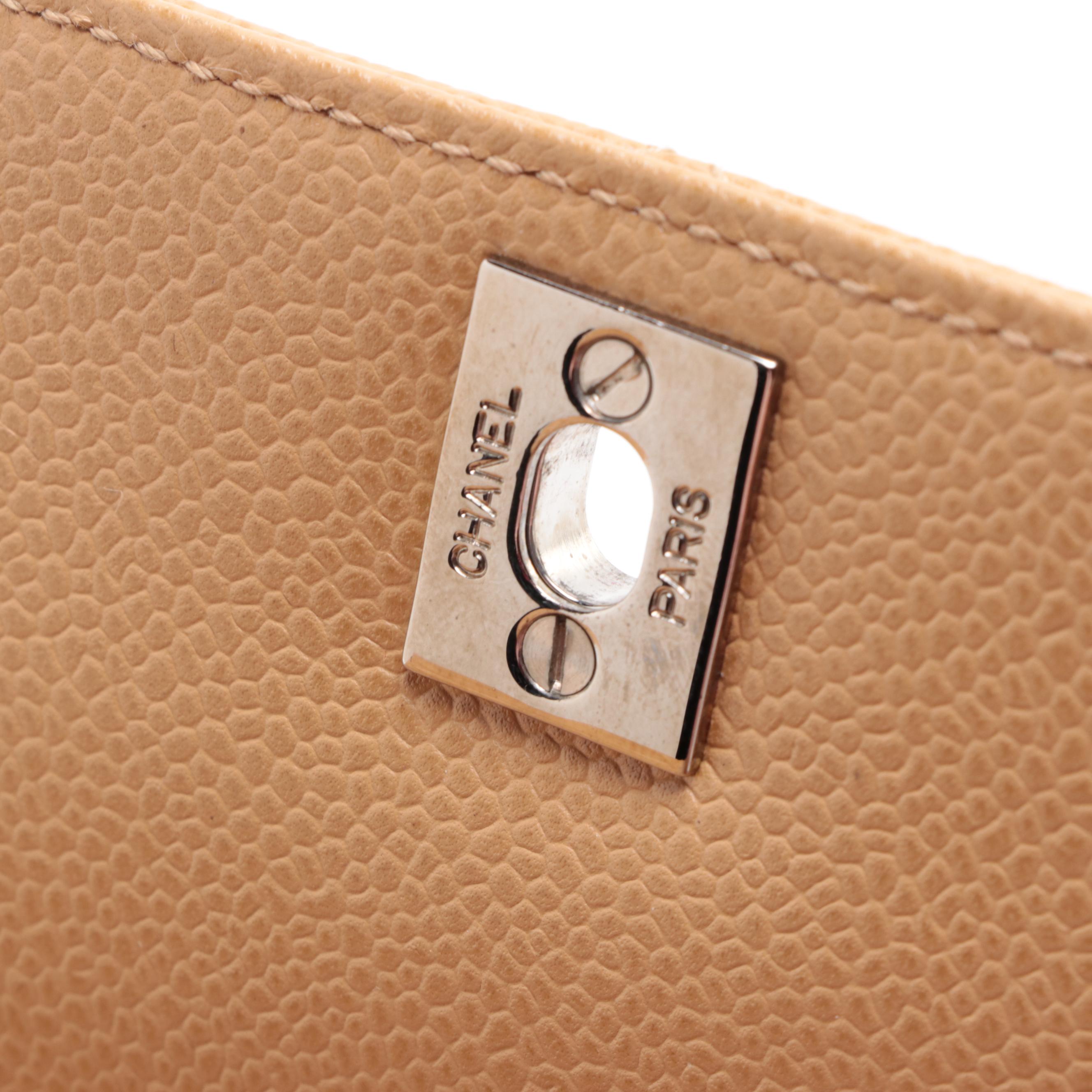 Chanel Top Handle Bag in Quilted Caviar Leather