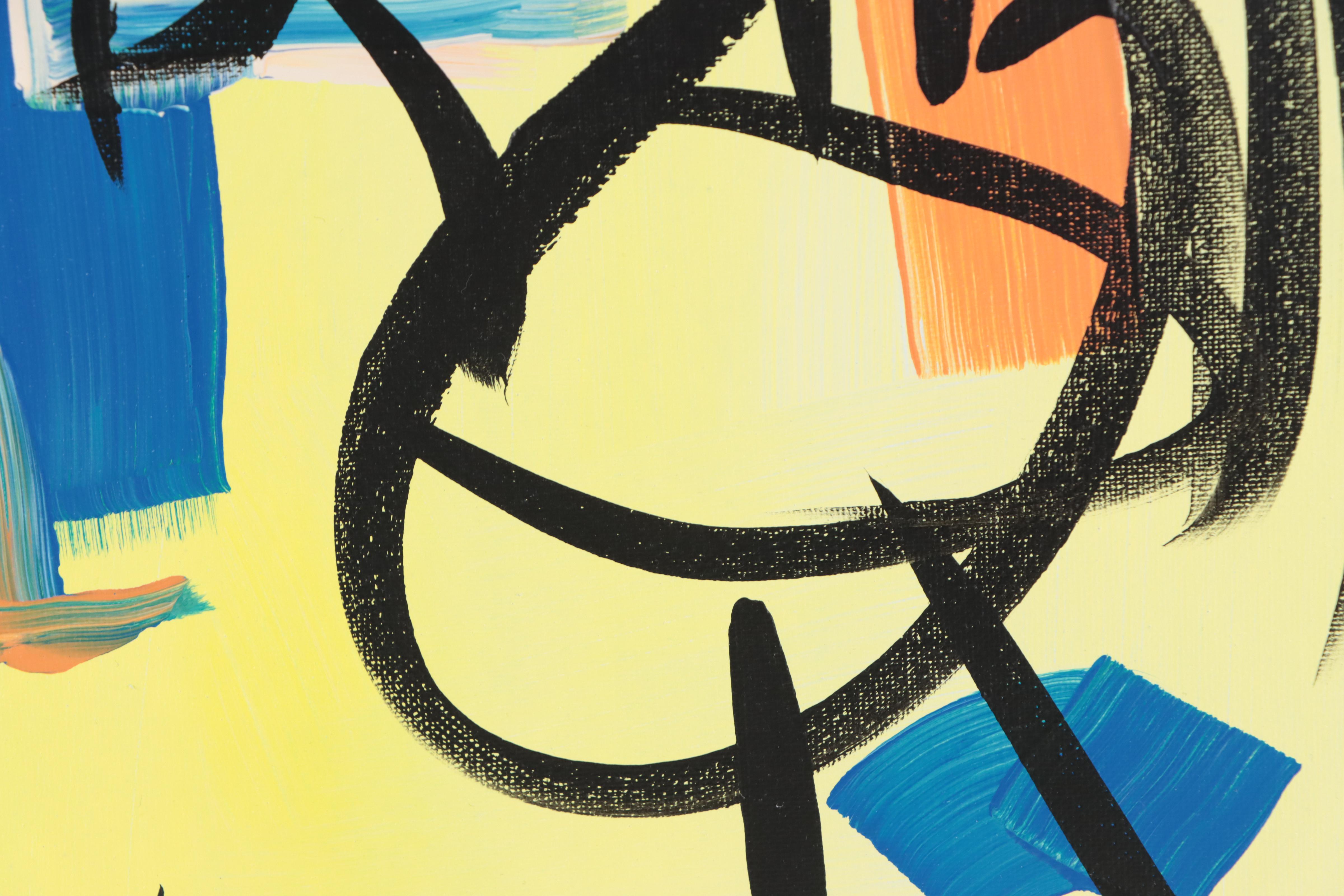 José M. Lima Acrylic Painting of Rooster, 2023