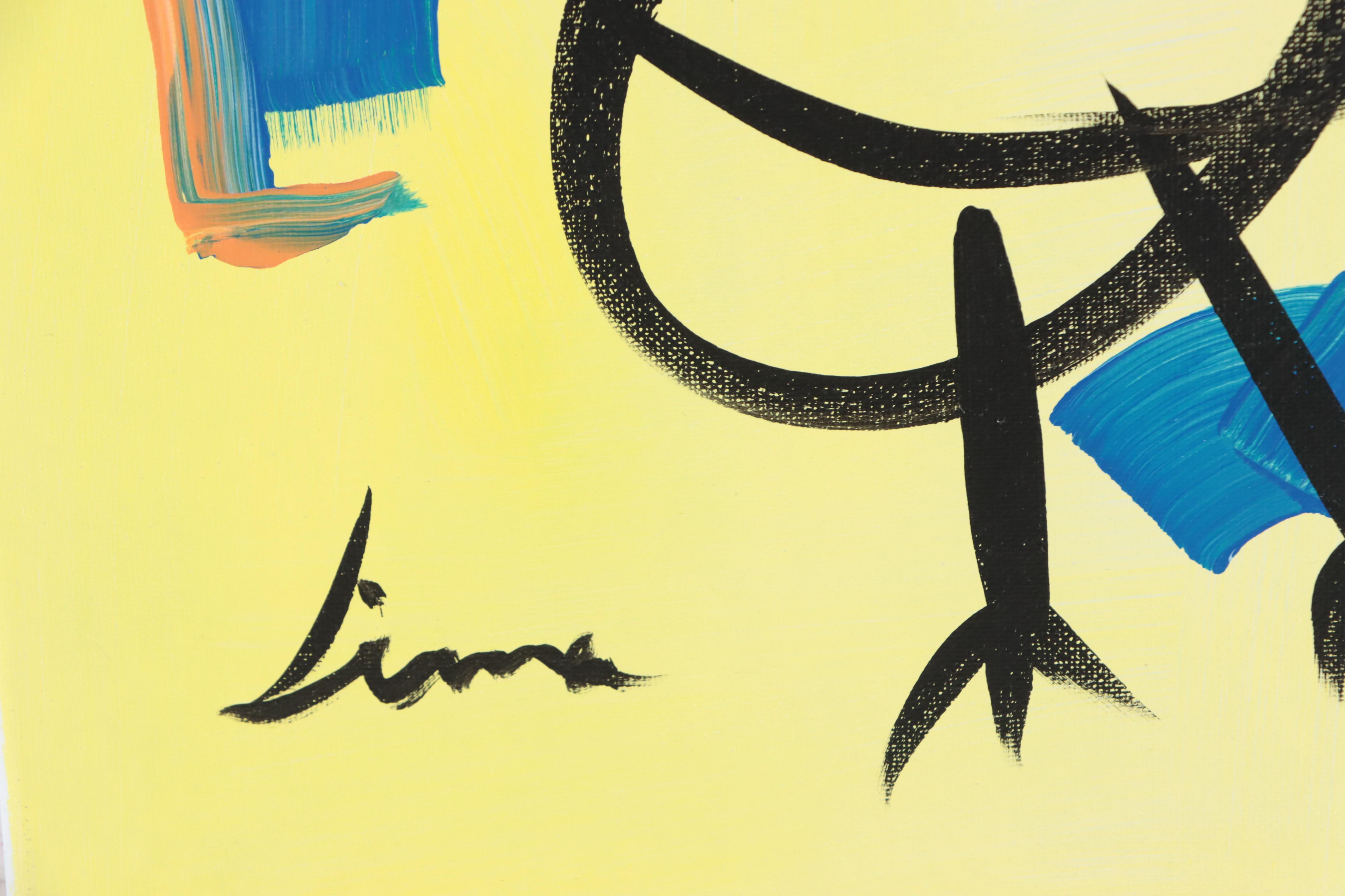 José M. Lima Acrylic Painting of Rooster, 2023