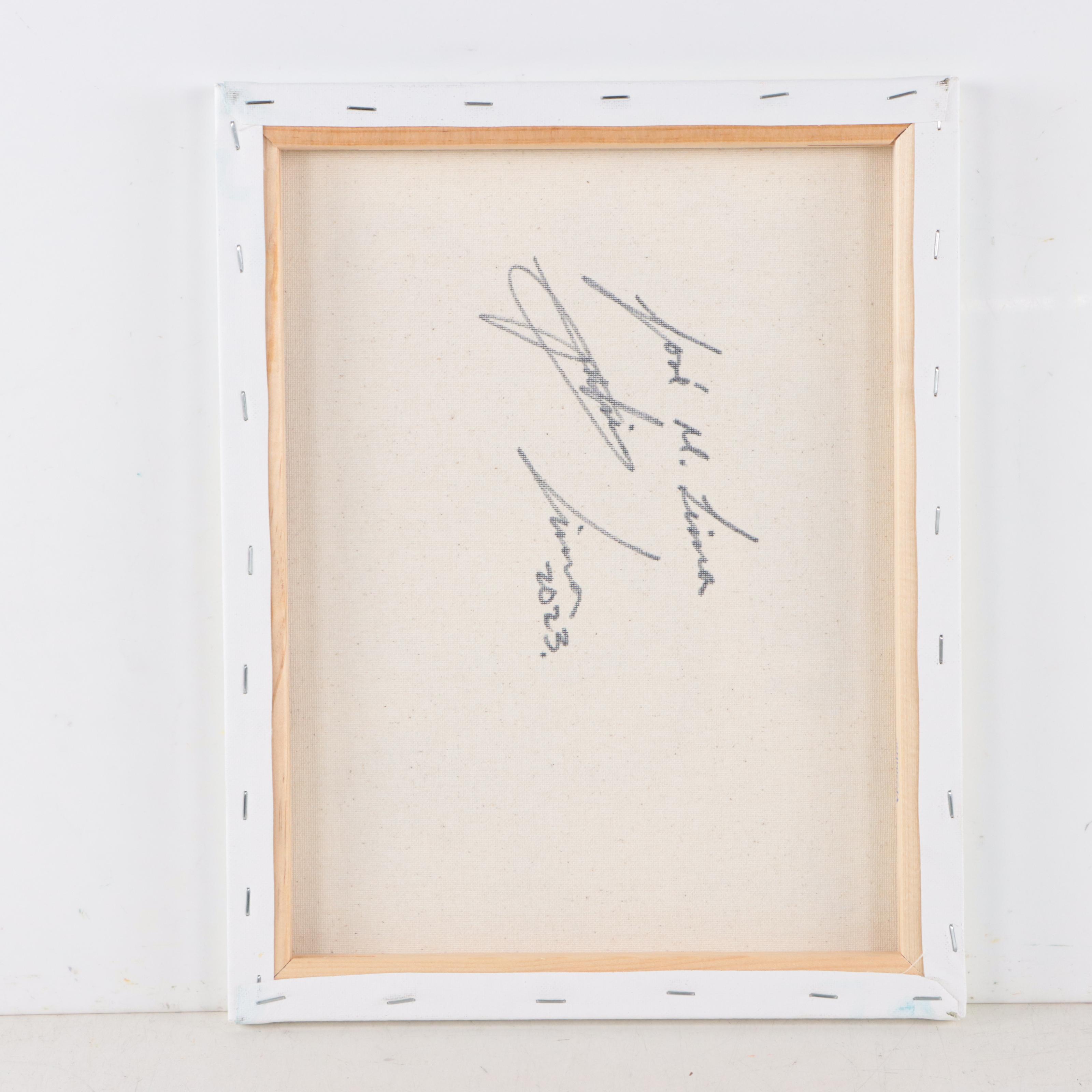 José M. Lima Acrylic Painting of Rooster, 2023