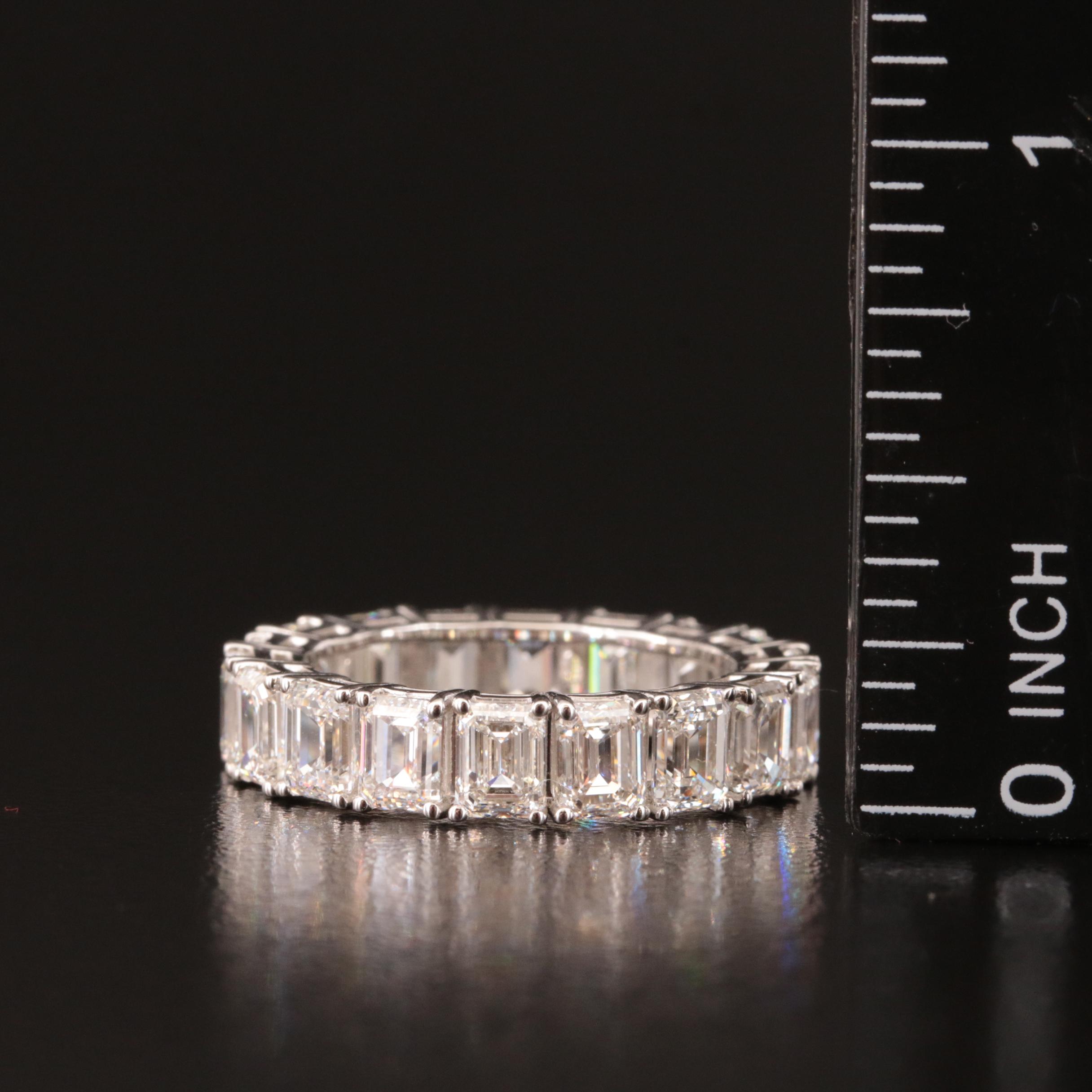 Platinum 7.23 CTW Diamond Eternity Band with GIA Reports
