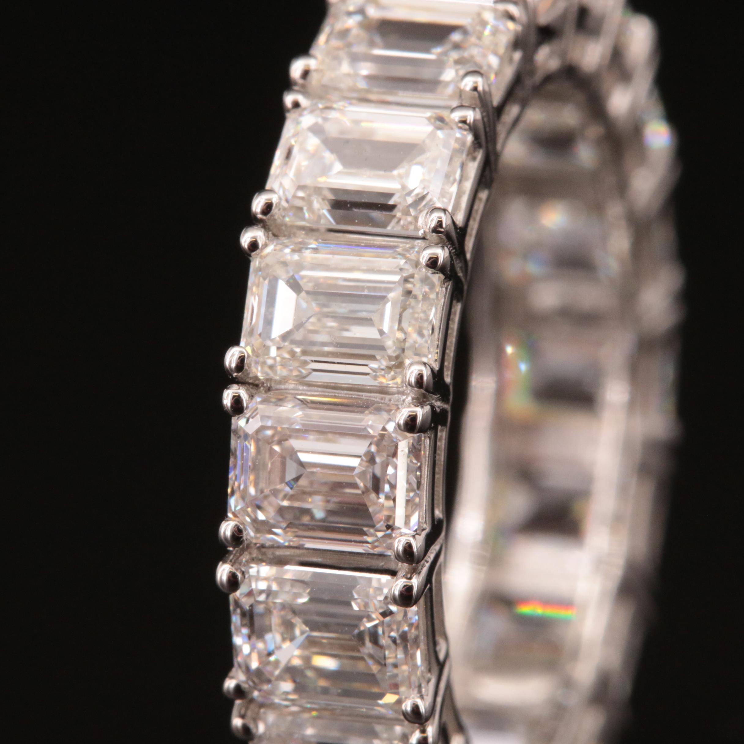 Platinum 7.23 CTW Diamond Eternity Band with GIA Reports