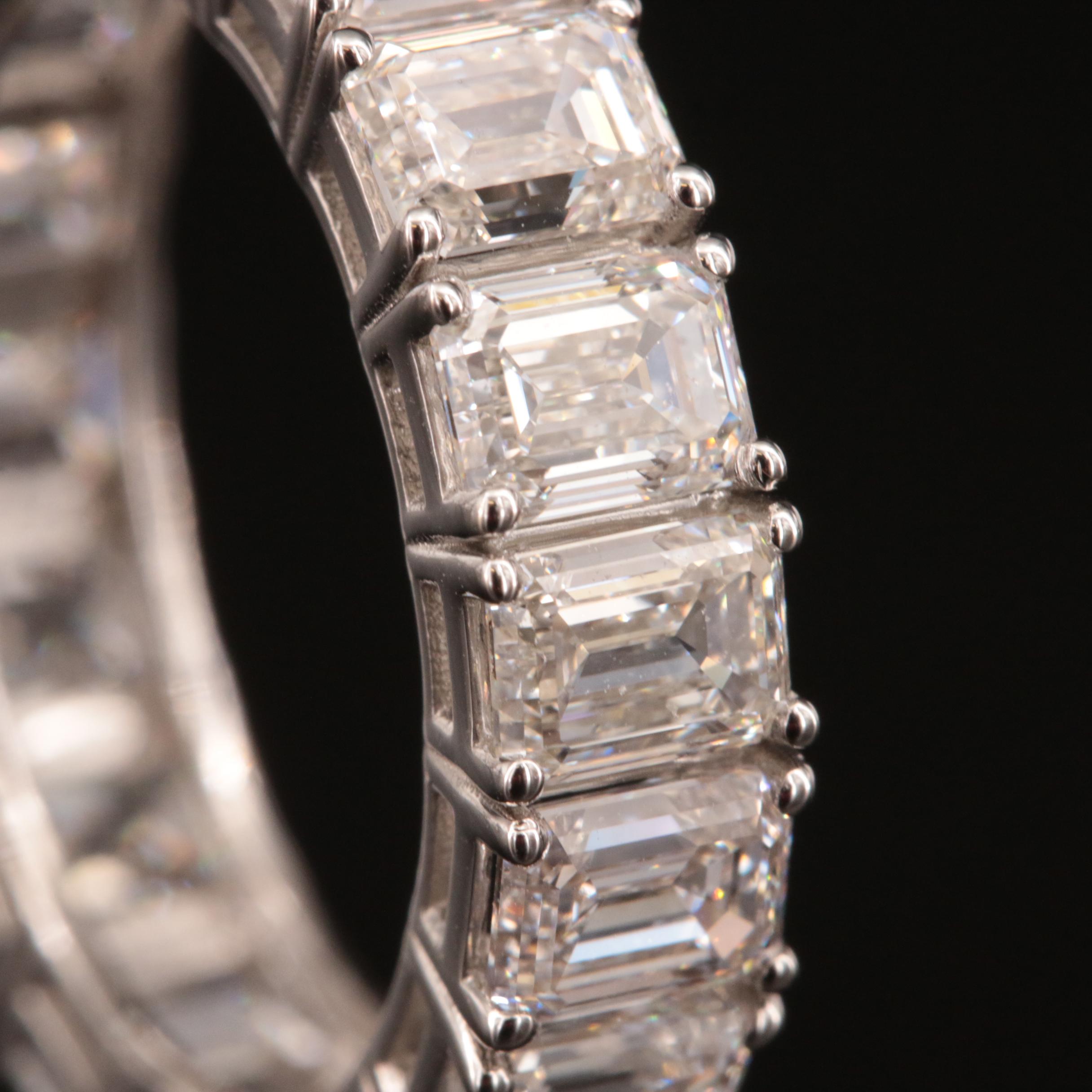 Platinum 7.23 CTW Diamond Eternity Band with GIA Reports