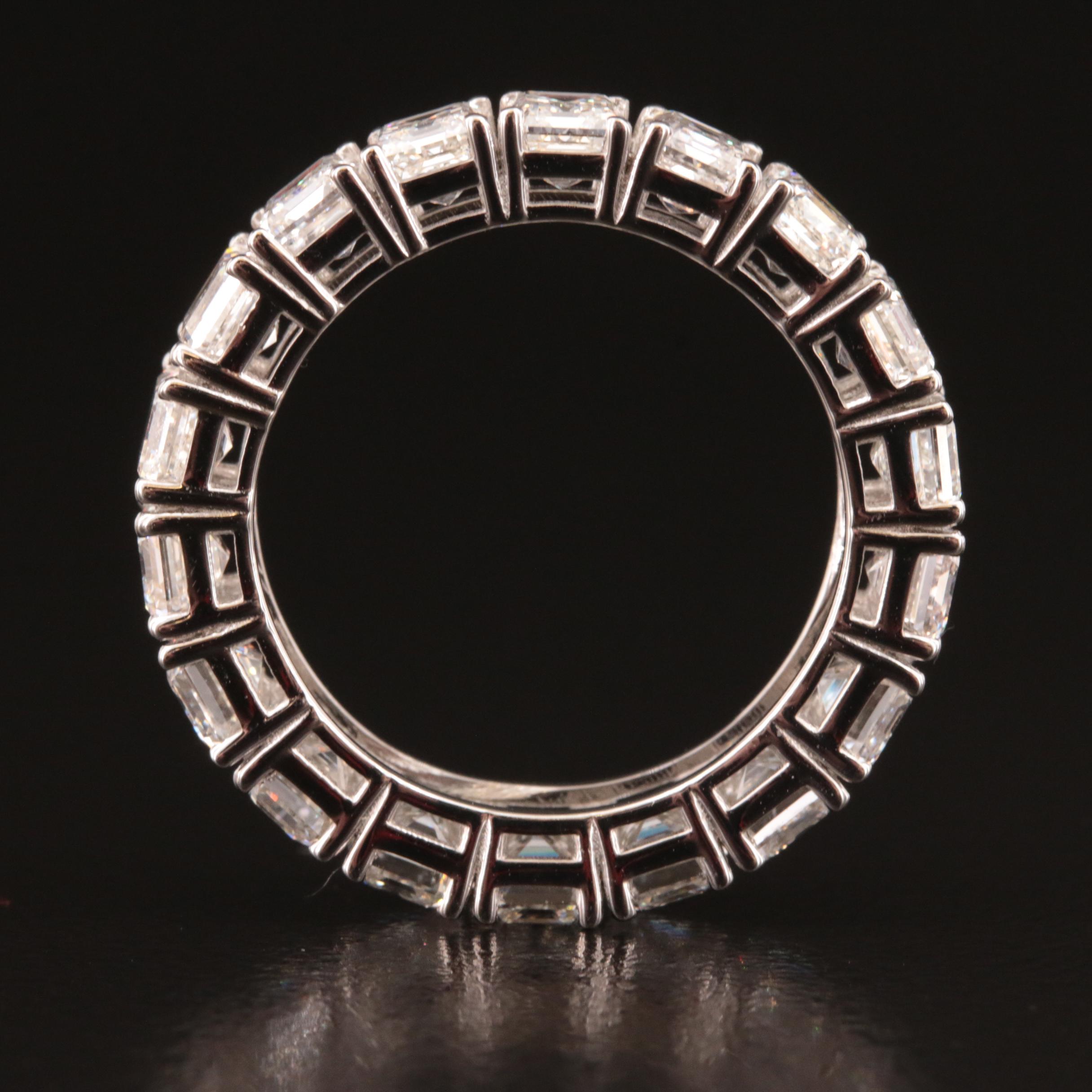 Platinum 7.23 CTW Diamond Eternity Band with GIA Reports