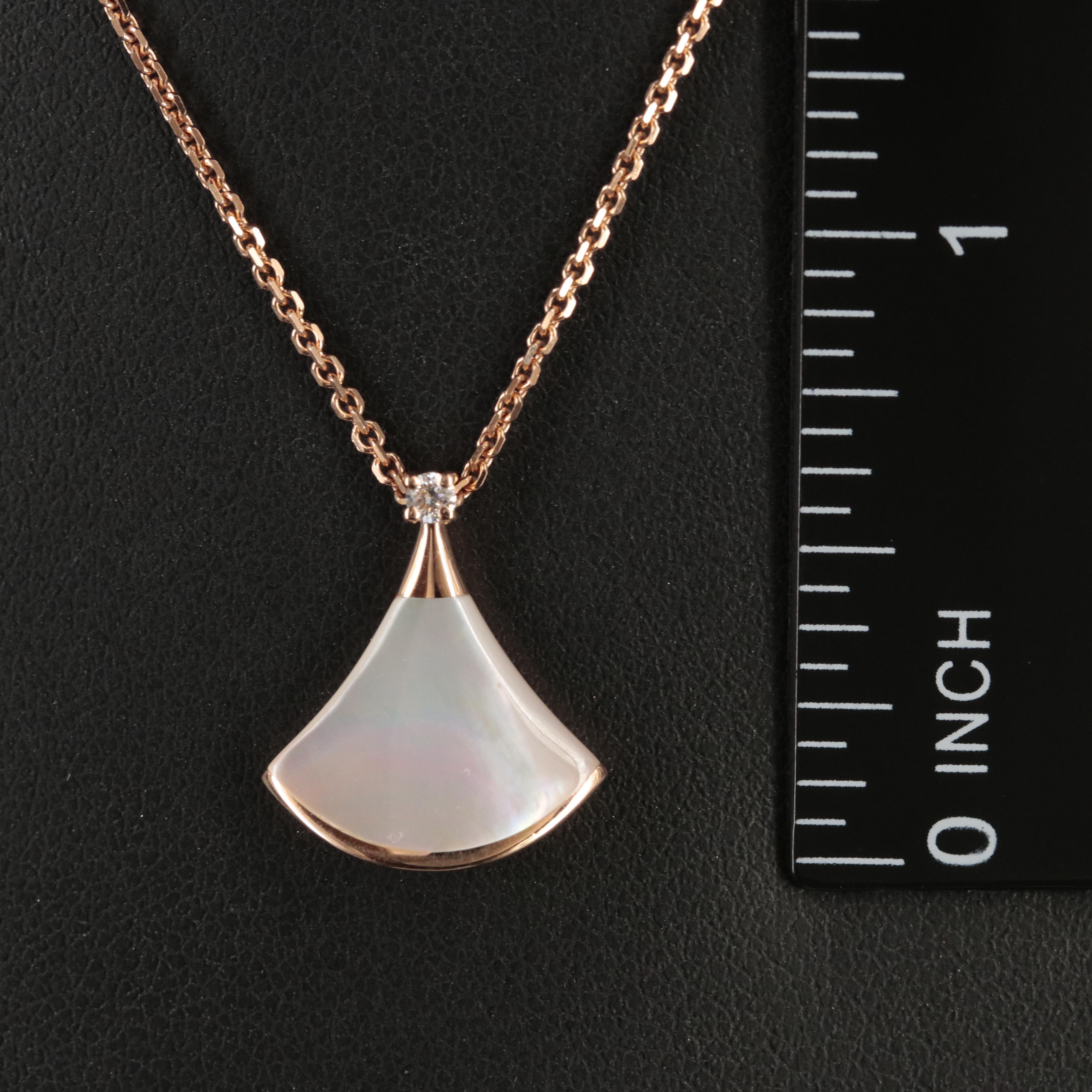 BVLGARI "Divas Dream" 18K Diamond and Mother-of- Pearl Necklace