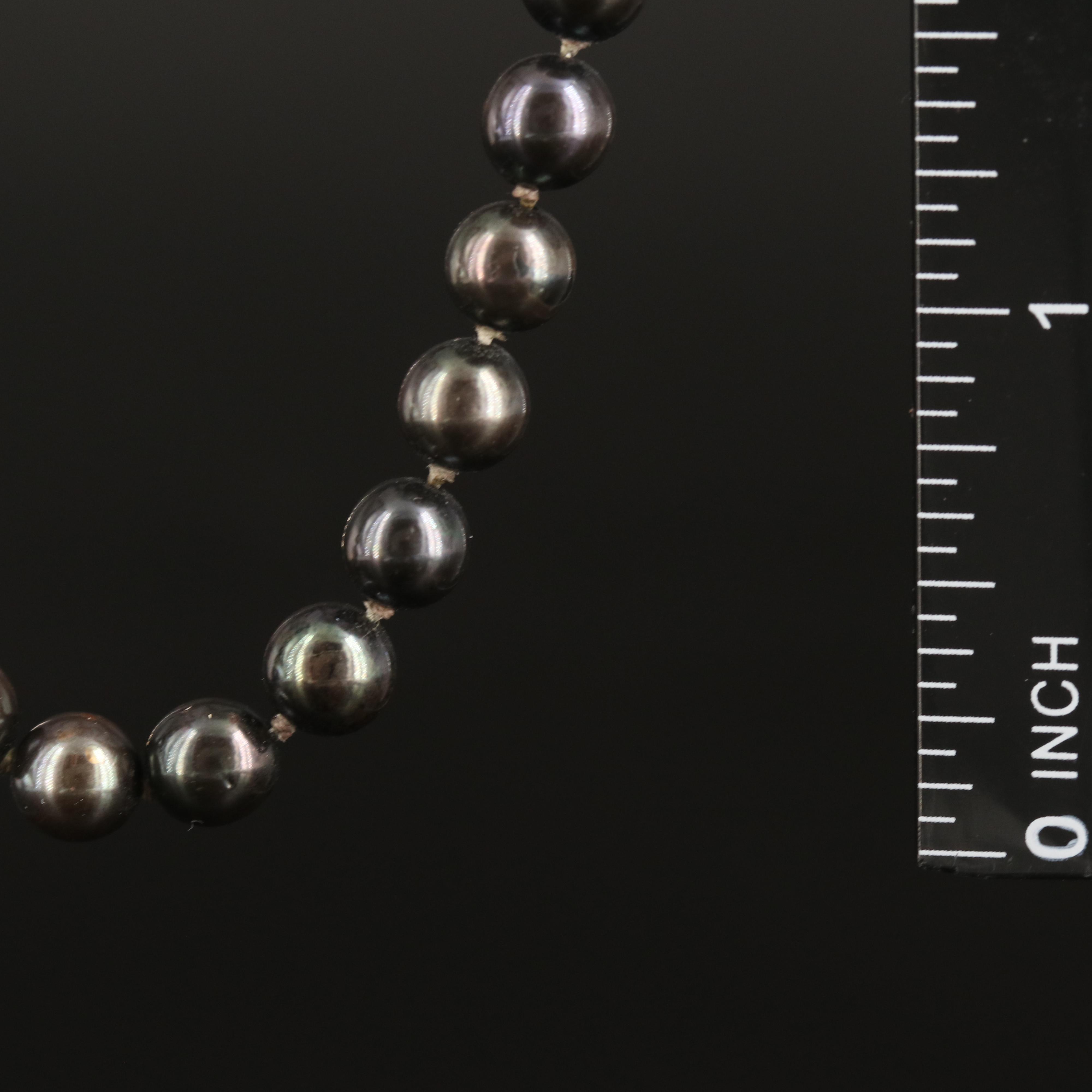 Pearl Single Strand Necklace with 14K Clasp