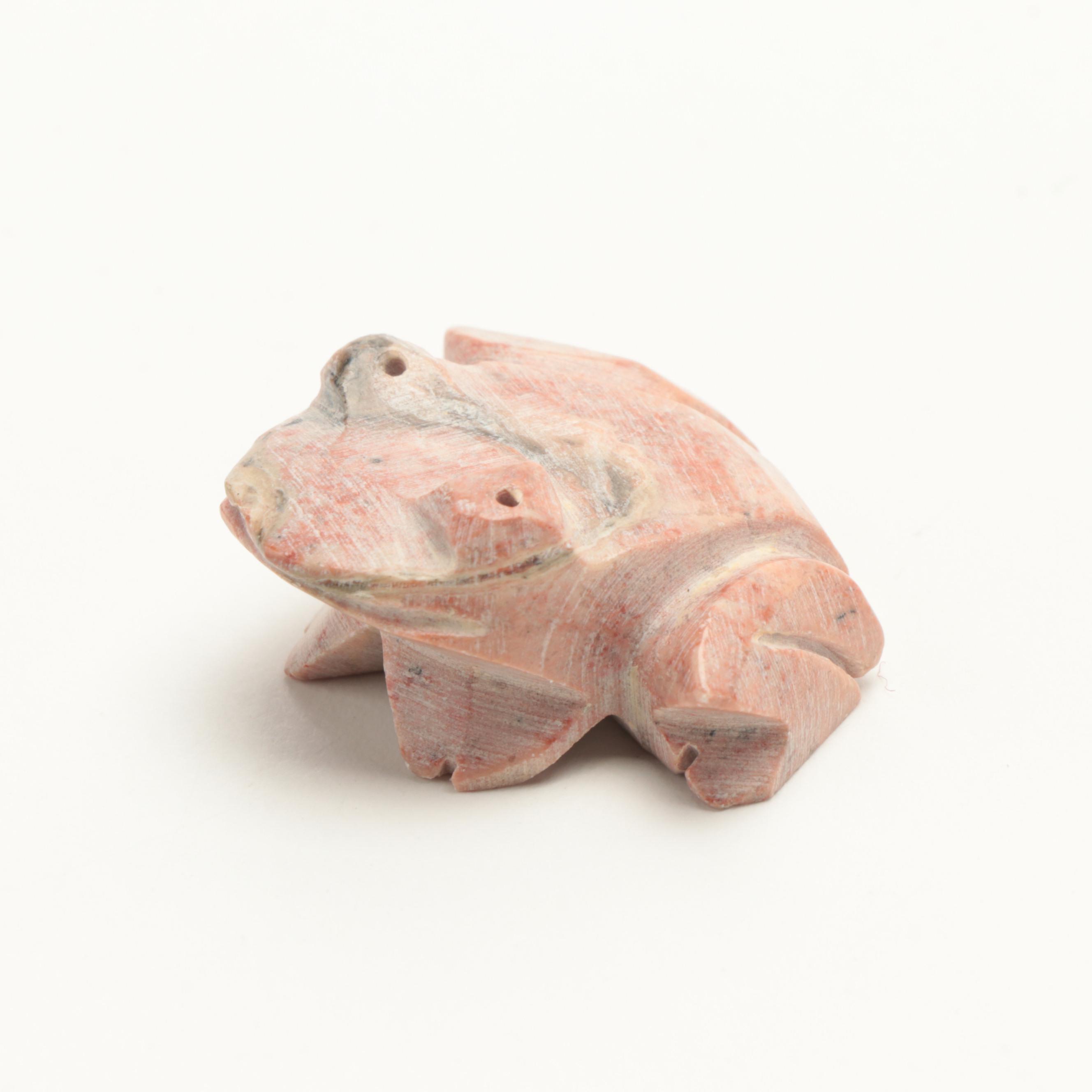 Zuni Hand-Carved Picasso Stone, Chrysocolla, and Other Stone Fetish Animals