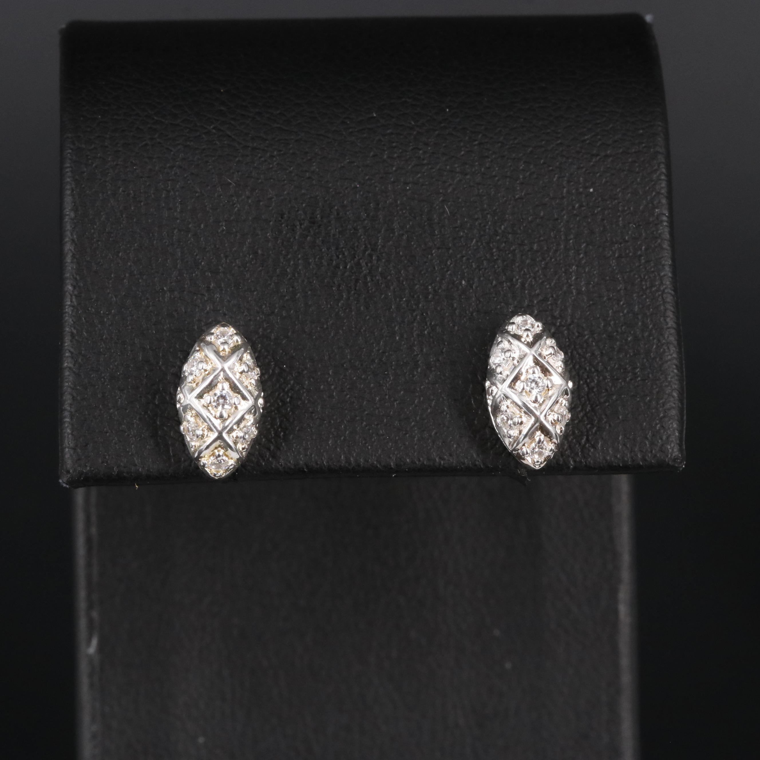 Sterling Oval Stud Earrings