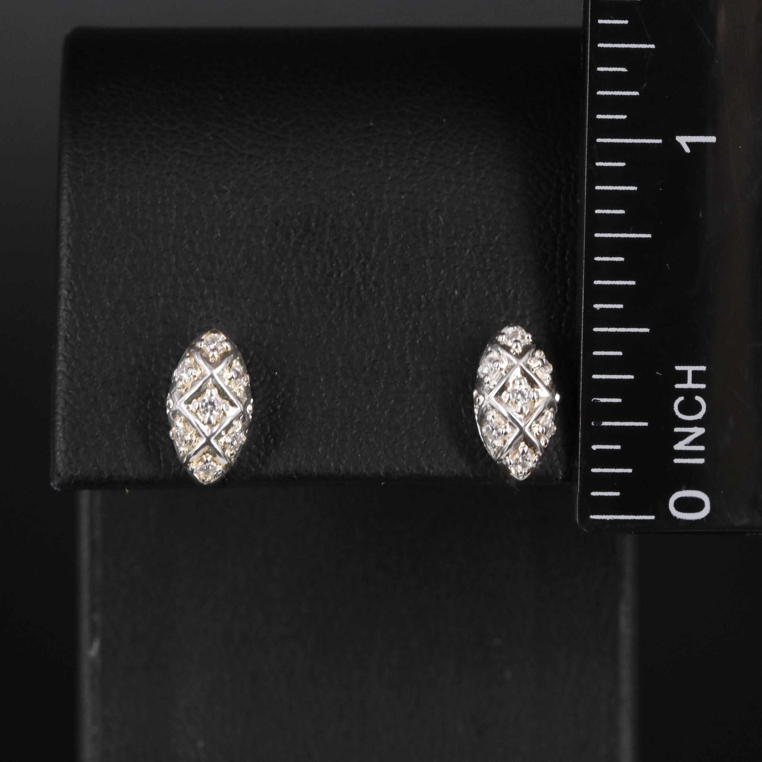 Sterling Oval Stud Earrings