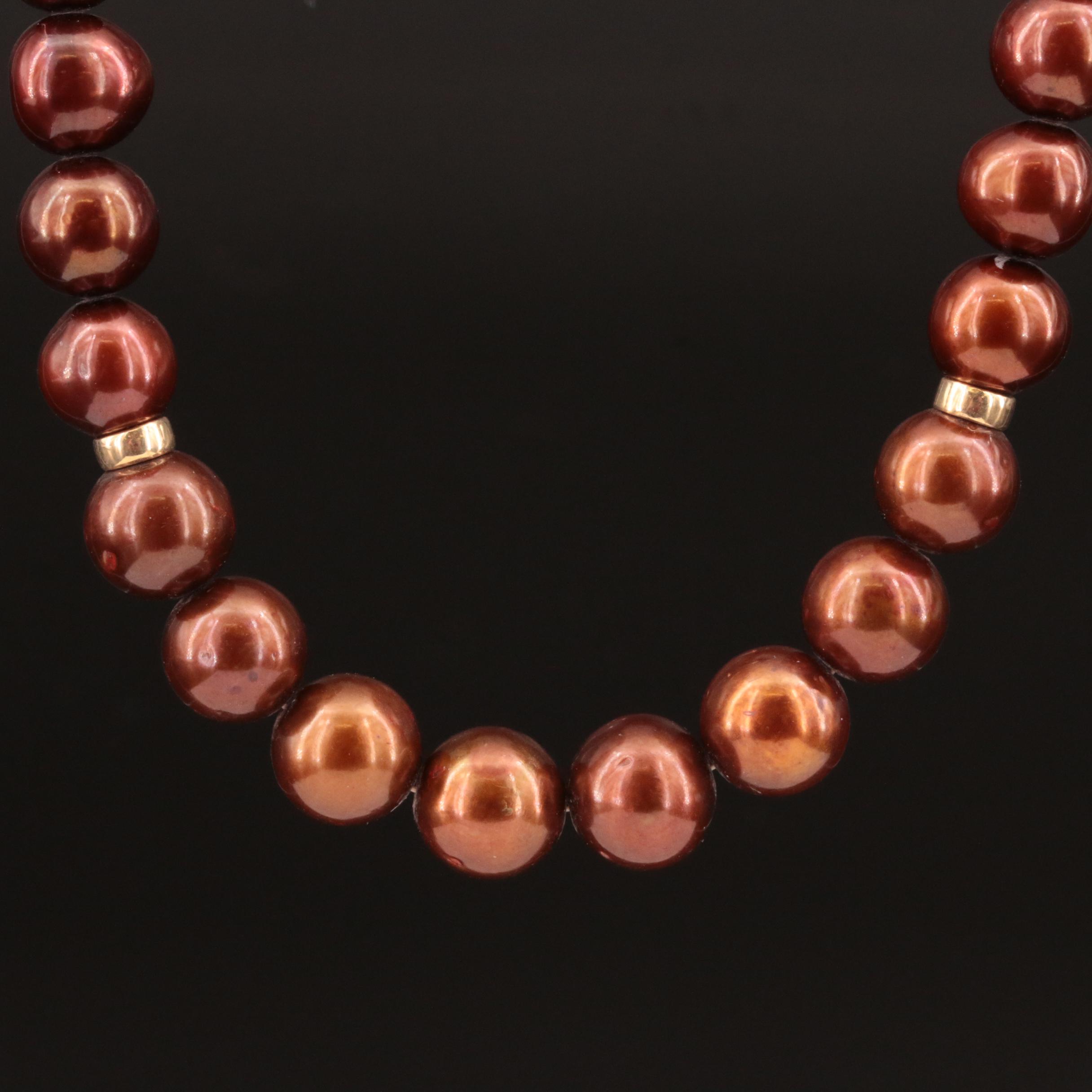 Pearl Necklace with 14K Clasp