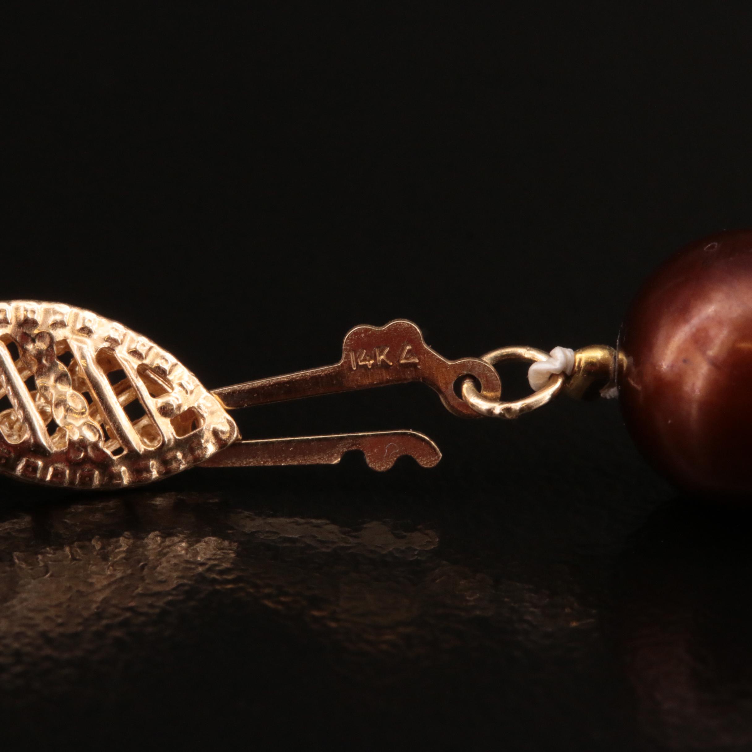 Pearl Necklace with 14K Clasp