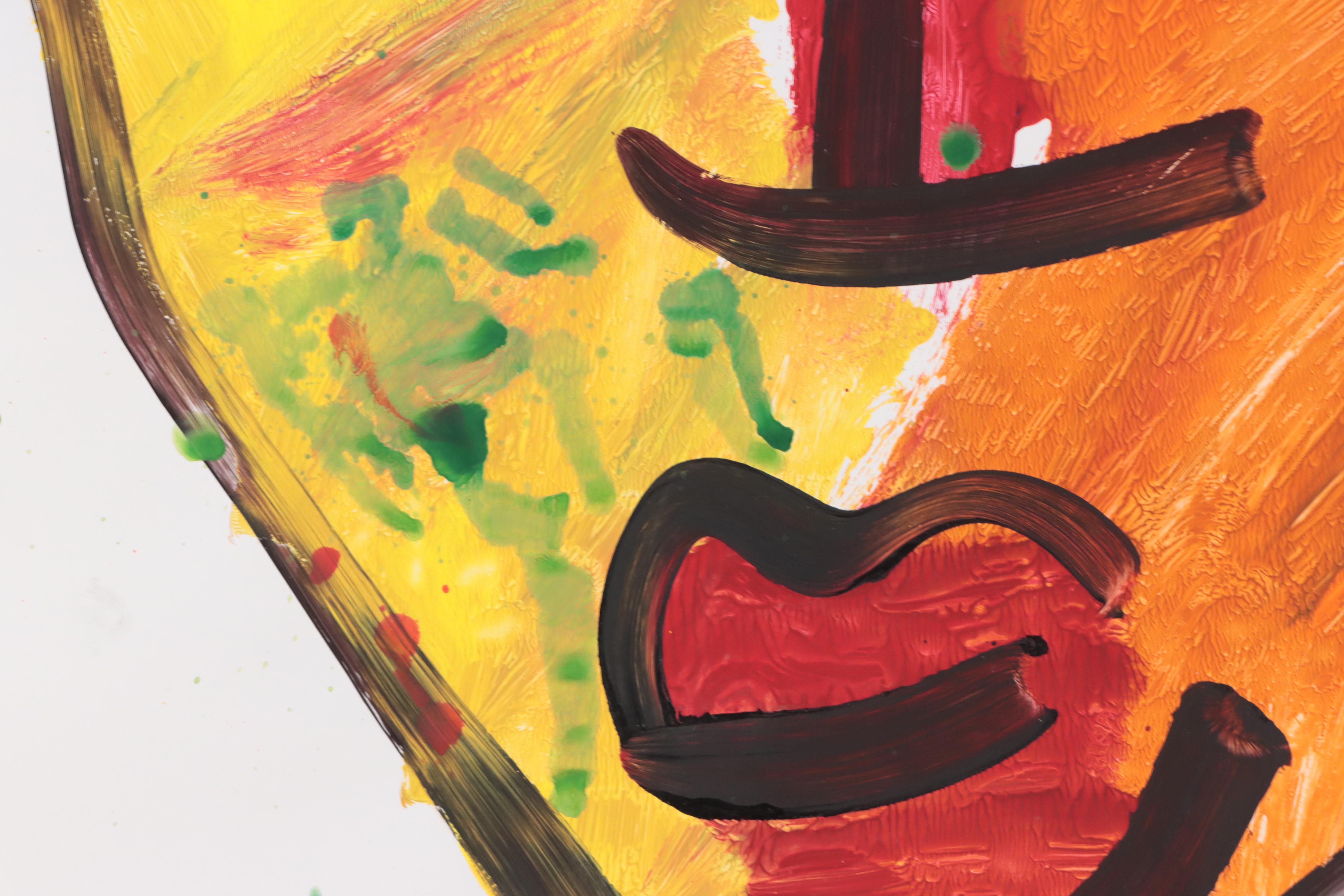 Peter Keil Abstract Portrait Acrylic Painting