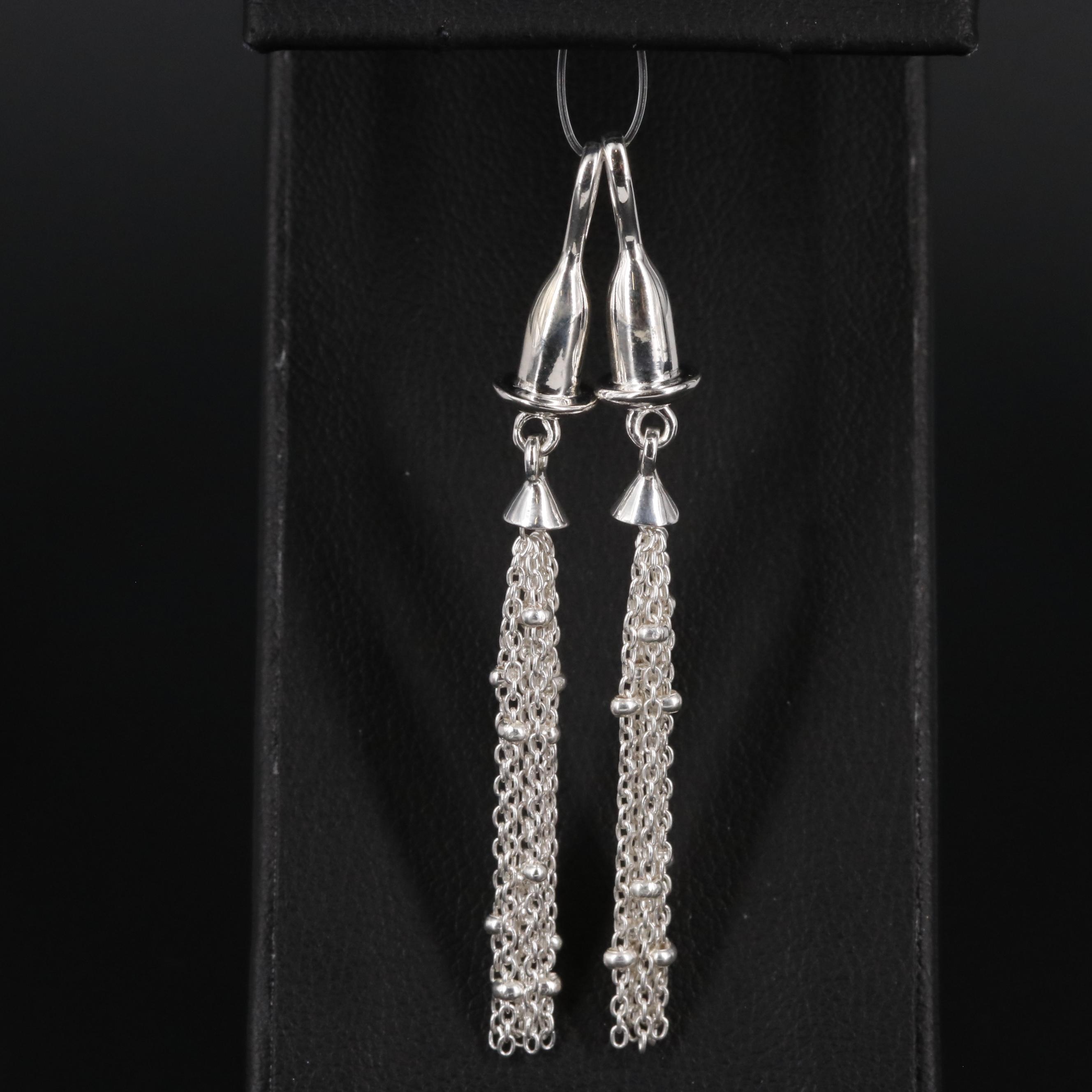 Sterling Tassel Bead Drop Earring Enhancers