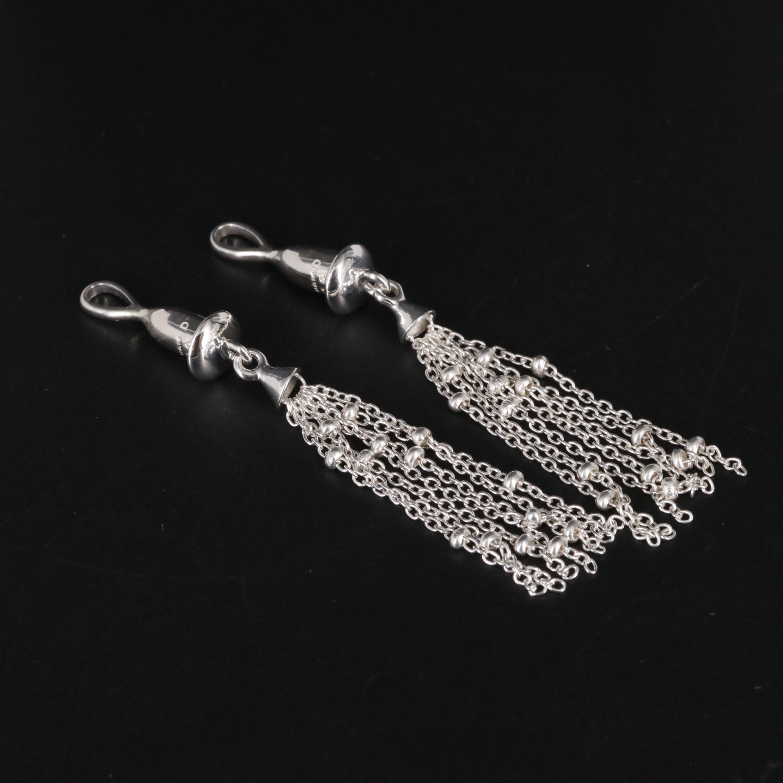 Sterling Tassel Bead Drop Earring Enhancers