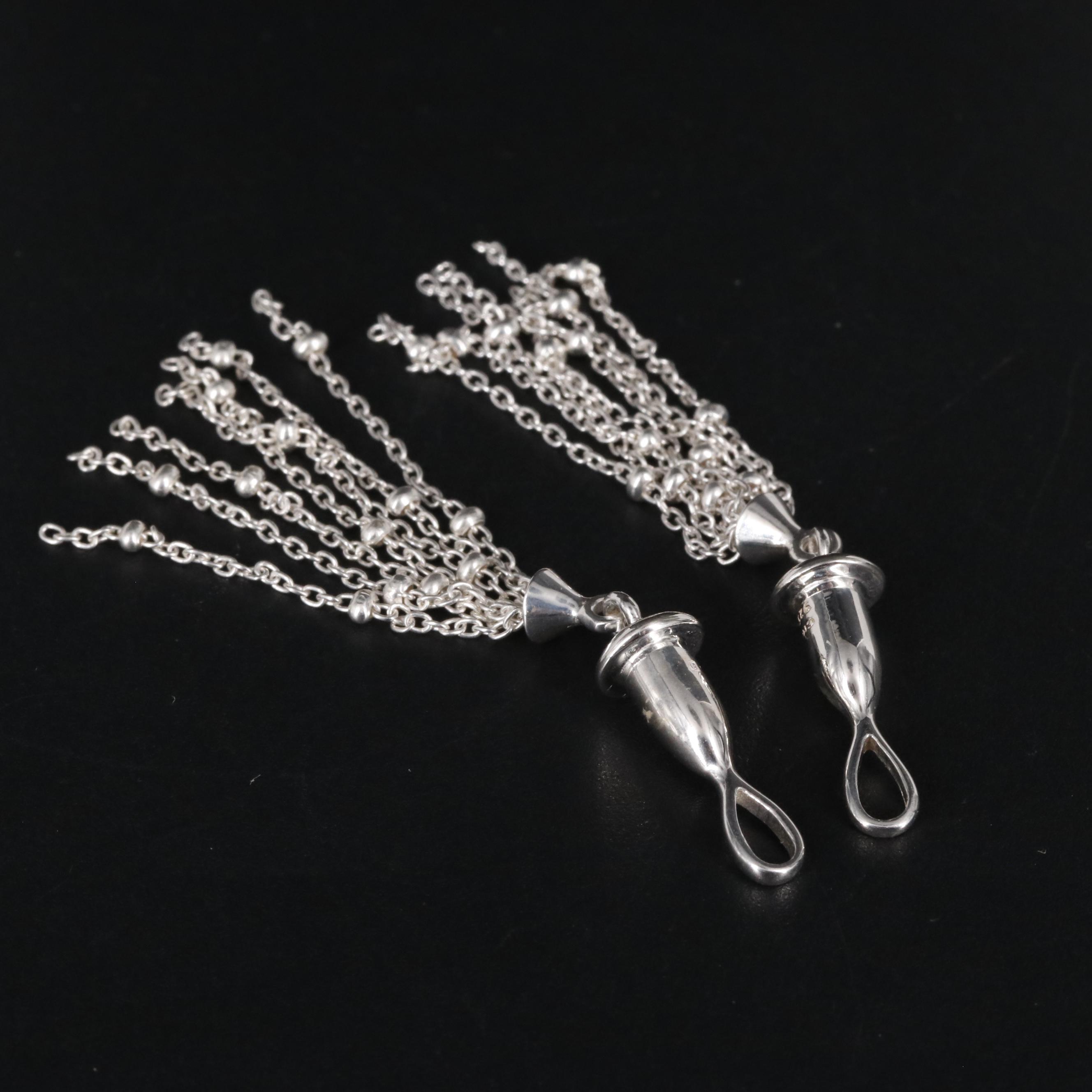 Sterling Tassel Bead Drop Earring Enhancers
