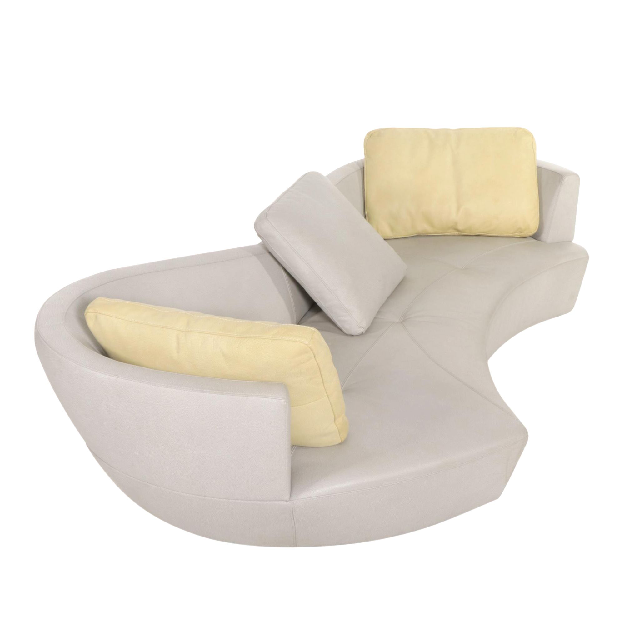 Roche Bobois Modernist Style Leather Sofa