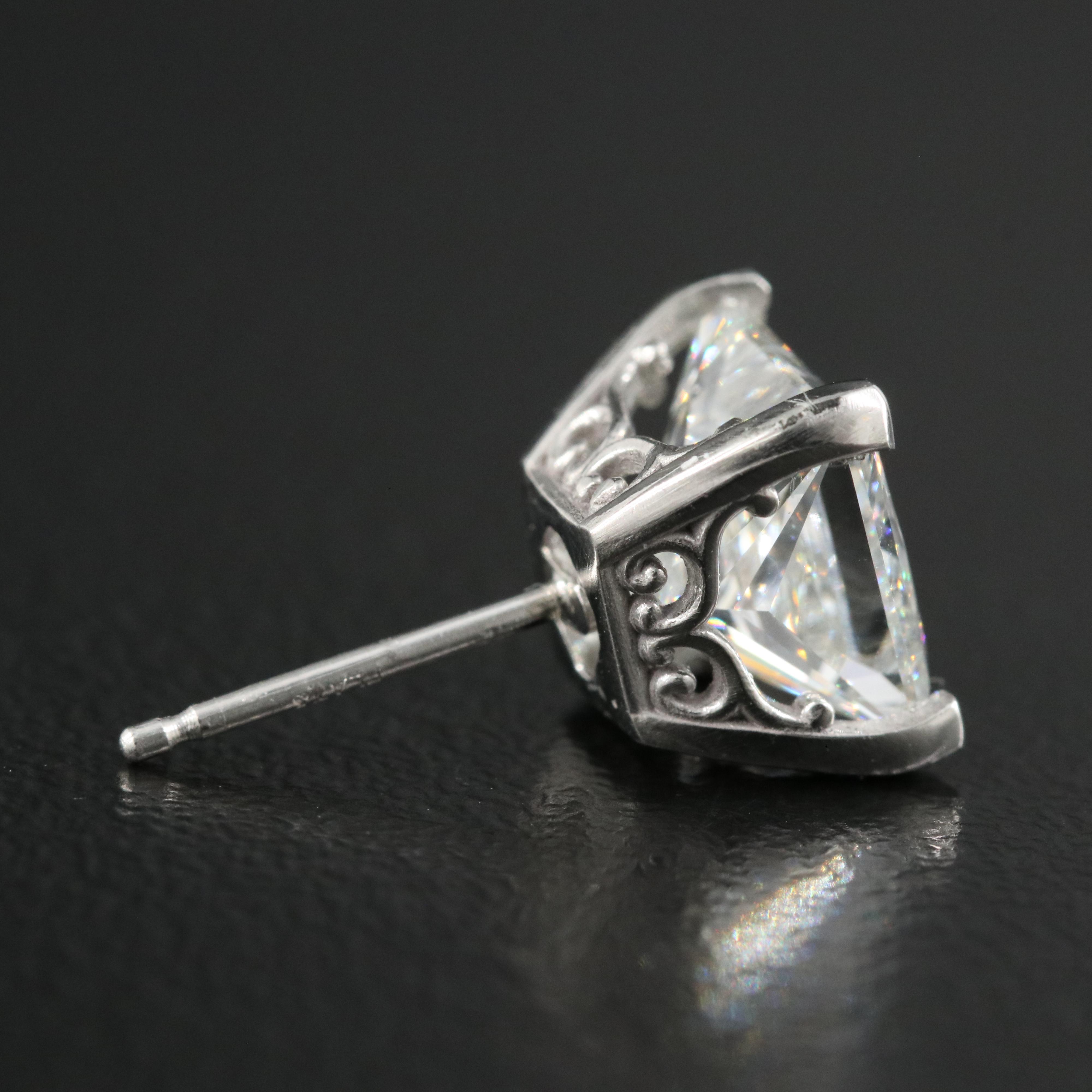 Platinum 5.05 CTW Lab Grown Diamond Stud Earrings with IGI Reports