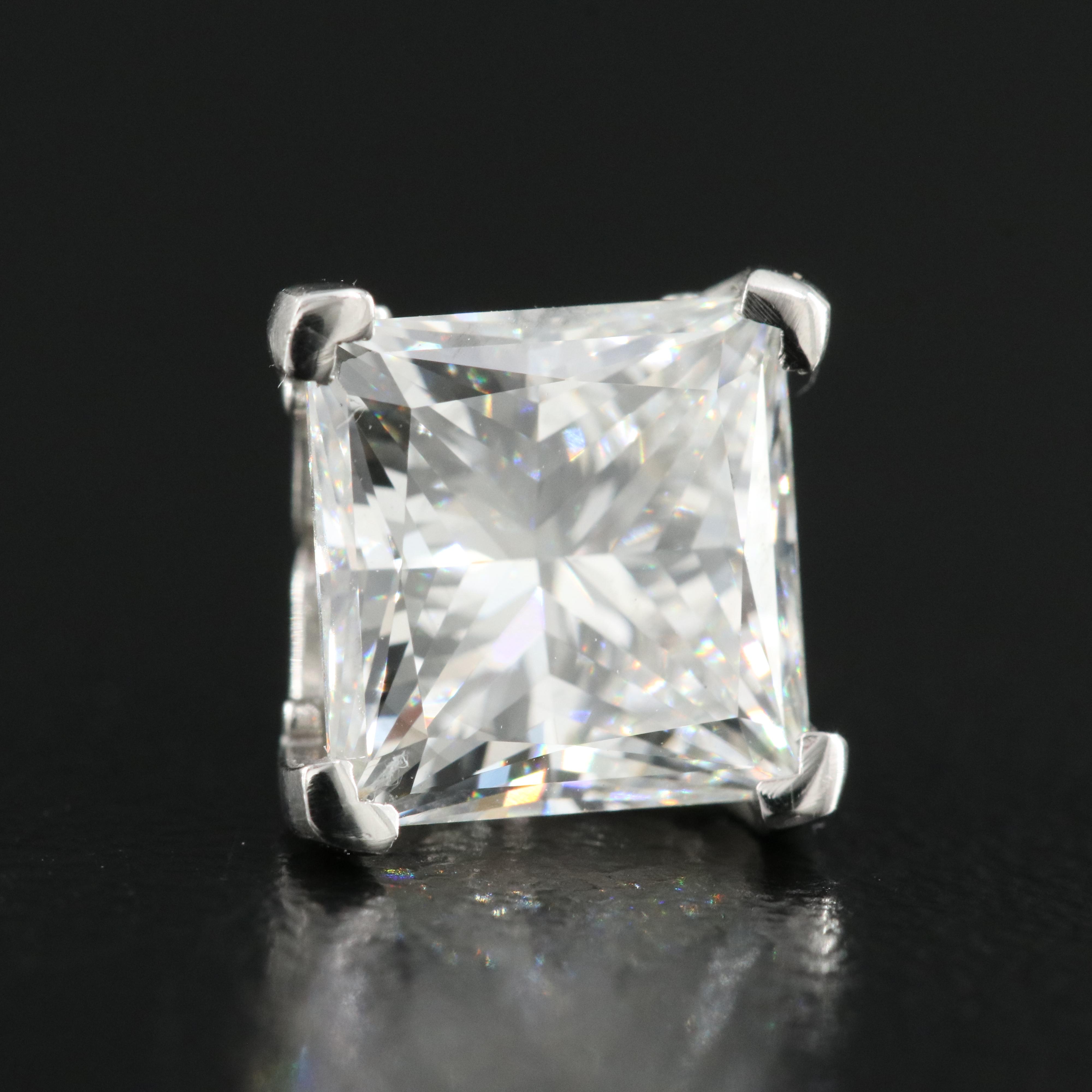 Platinum 5.05 CTW Lab Grown Diamond Stud Earrings with IGI Reports