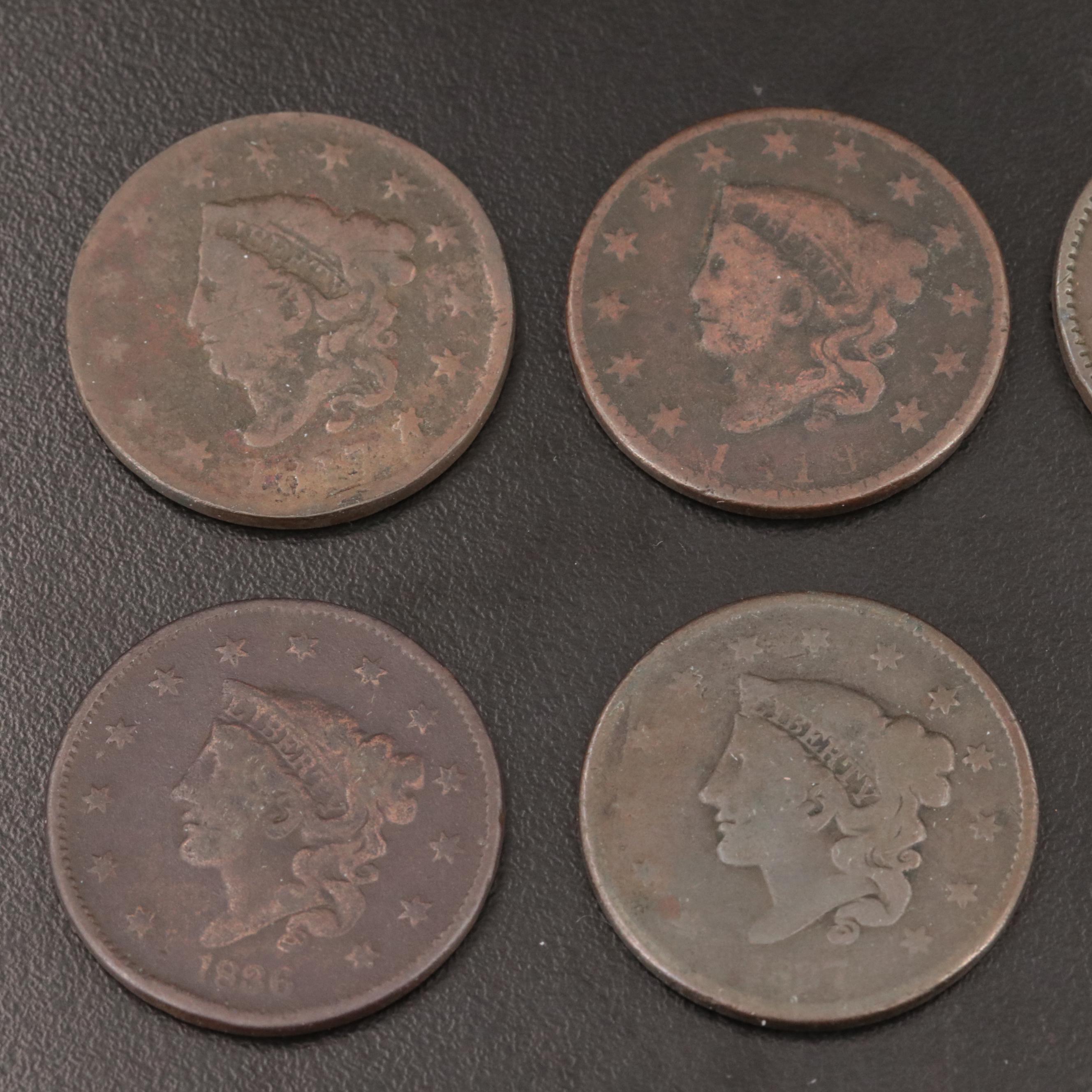 Nine Matron Head and Braided Hair Large Cents